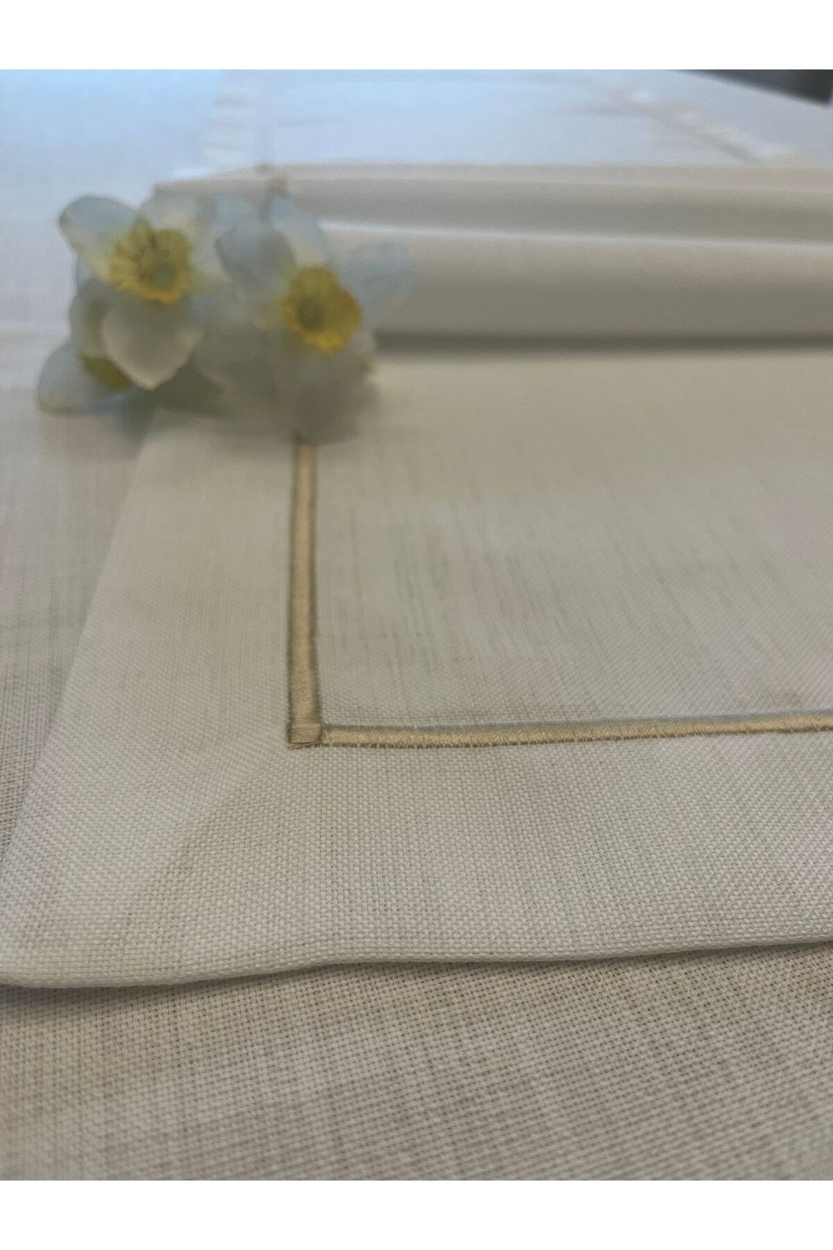 Polyester Keten Çeyiz Piko Sarma Detaylı Runner 40 x 160 - 1 Adet - Renk Seçenekli