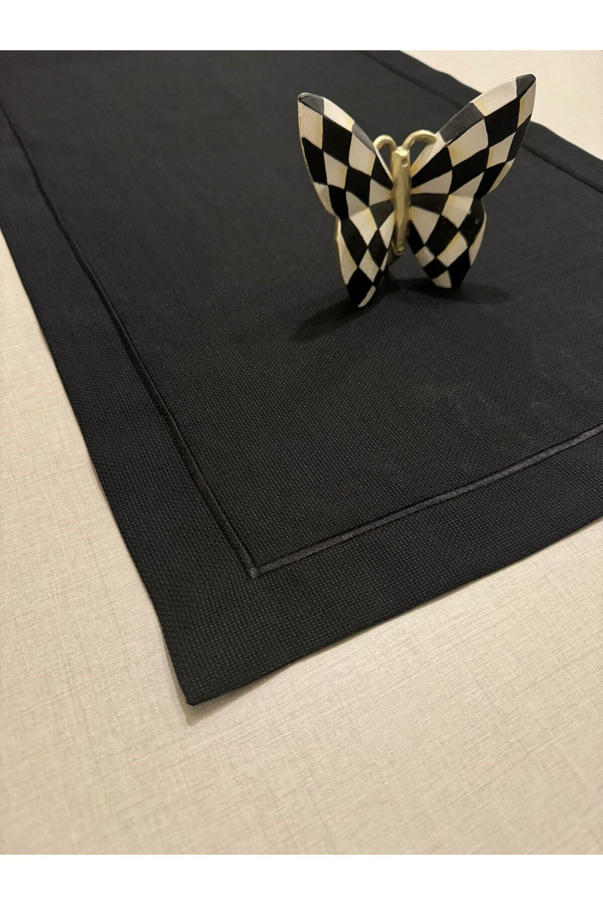 Polyester Keten Çeyiz Piko Sarma Detaylı Runner 40 x 160 - 1 Adet - Renk Seçenekli