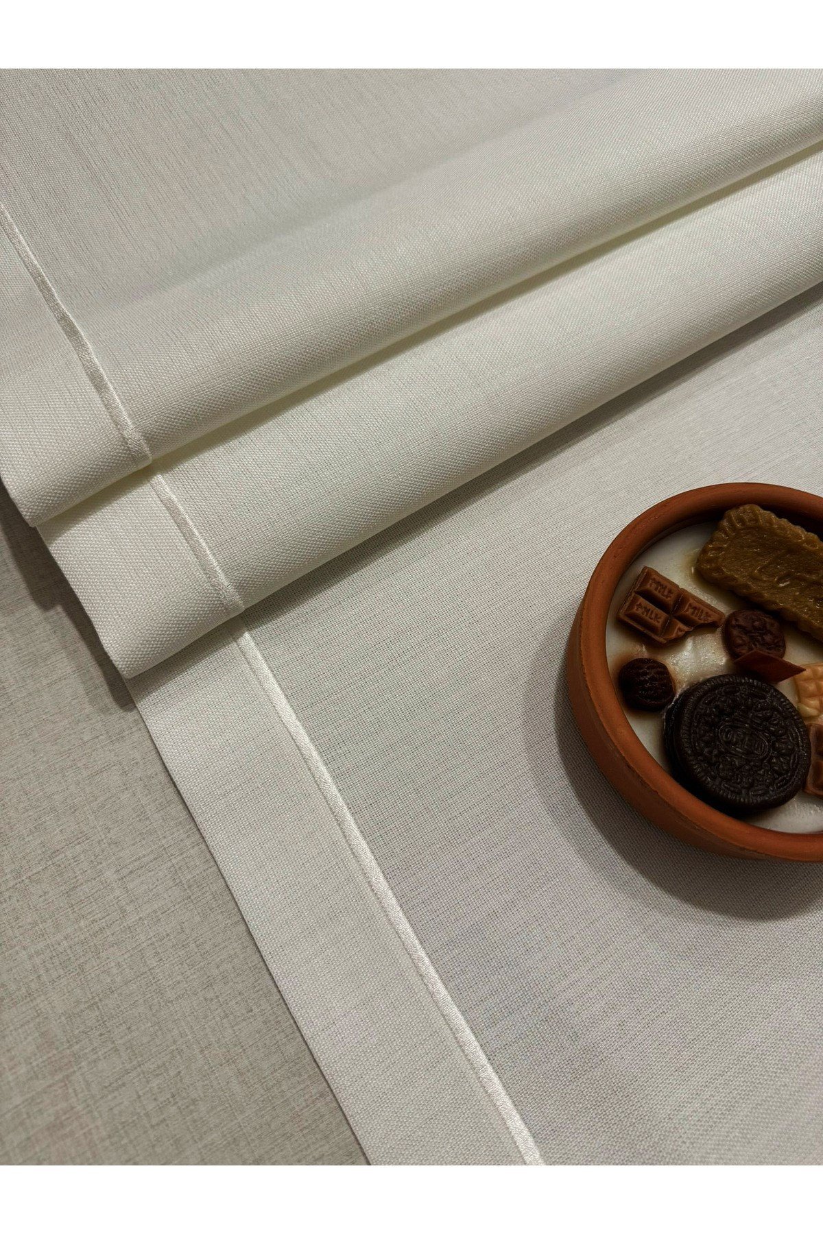 Polyester Keten Çeyiz Piko Sarma Detaylı Runner 40 x 160 - 1 Adet - Renk Seçenekli
