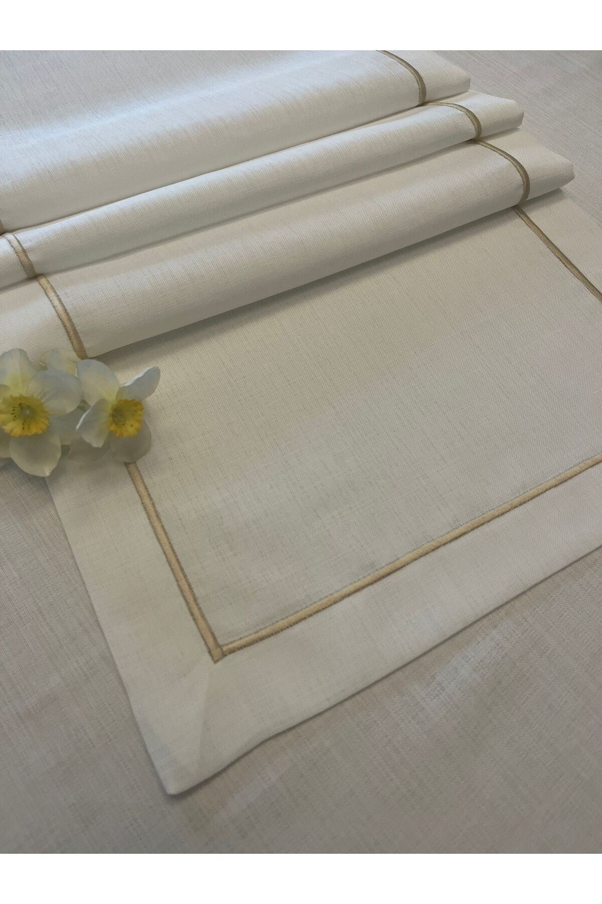 Polyester Keten Çeyiz Piko Sarma Detaylı Runner 40 x 160 - 1 Adet - Renk Seçenekli
