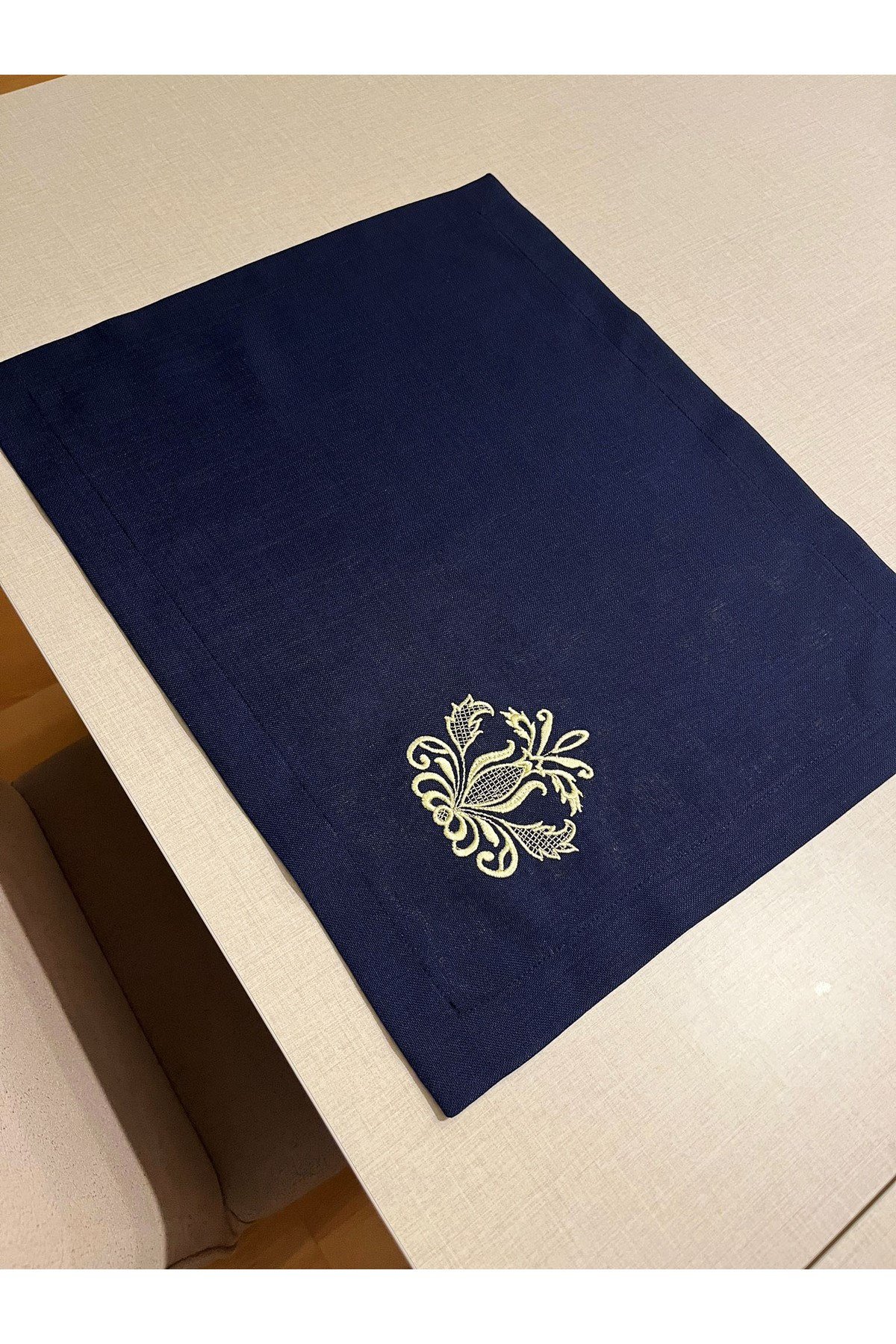 Polyester Keten Dertsiz Nakışlı Amerikan Servis 35x45 - 2 Adet
