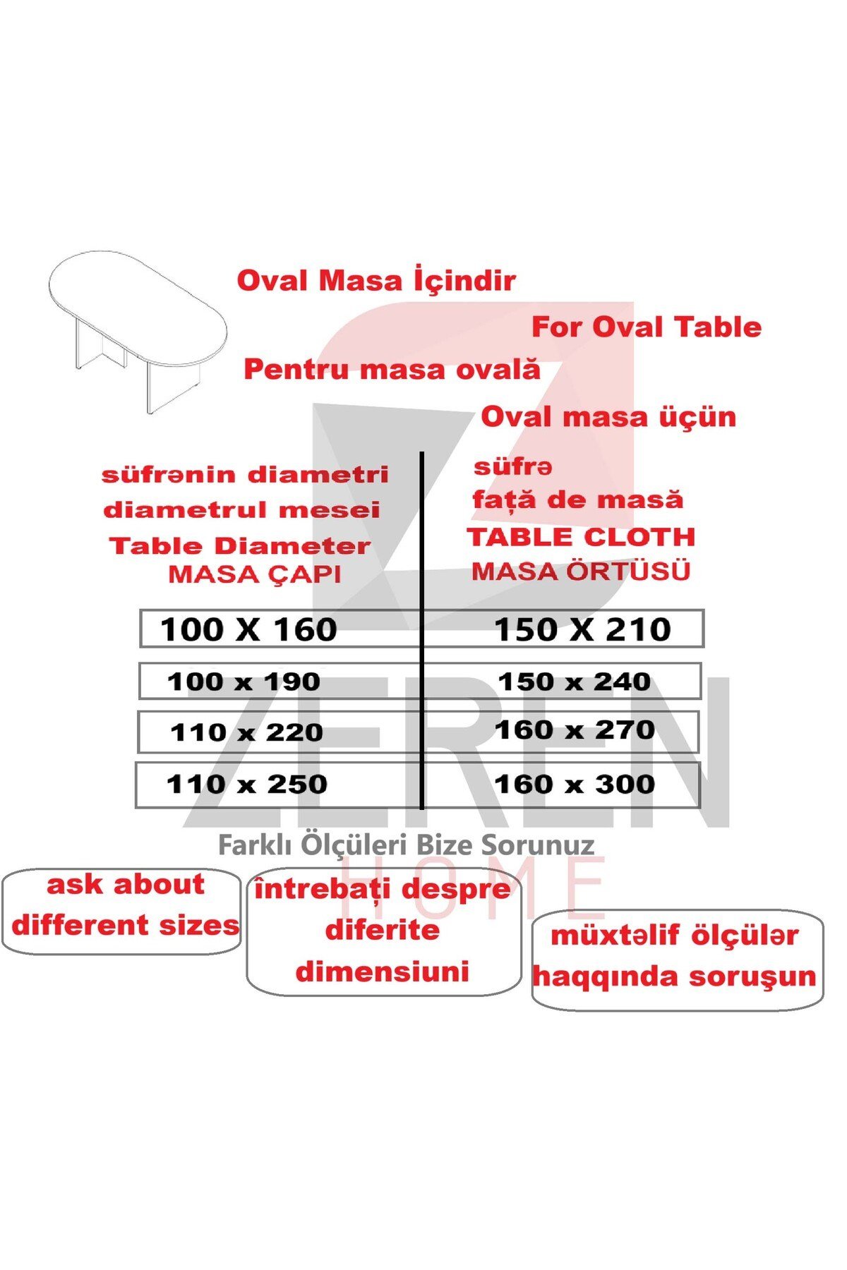 Polyester Keten Dertsiz Oval Masa Örtüsü Krem