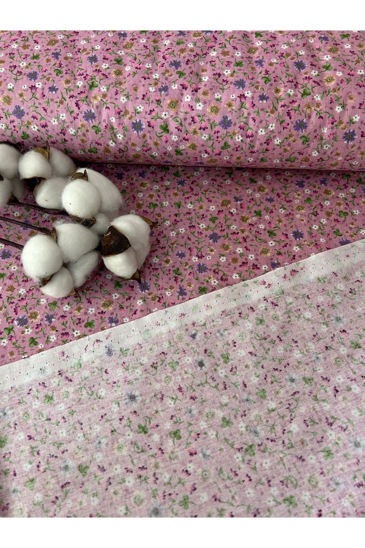 Poplin Çiçek Desen Sofra Bezi, Eteklik Elbiselik %100 Pamuklu Kumaş 100 x 170cm