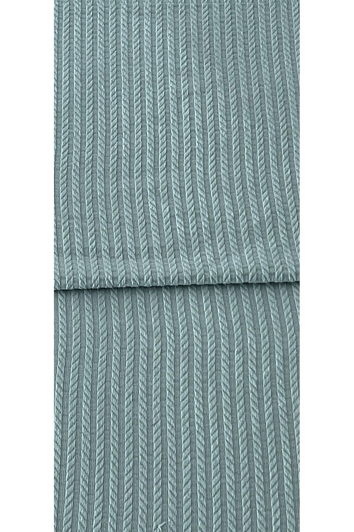 Saç Örgü Modelli Çift Kişilik Pamuklu Pike Mint 220 x 220 cm