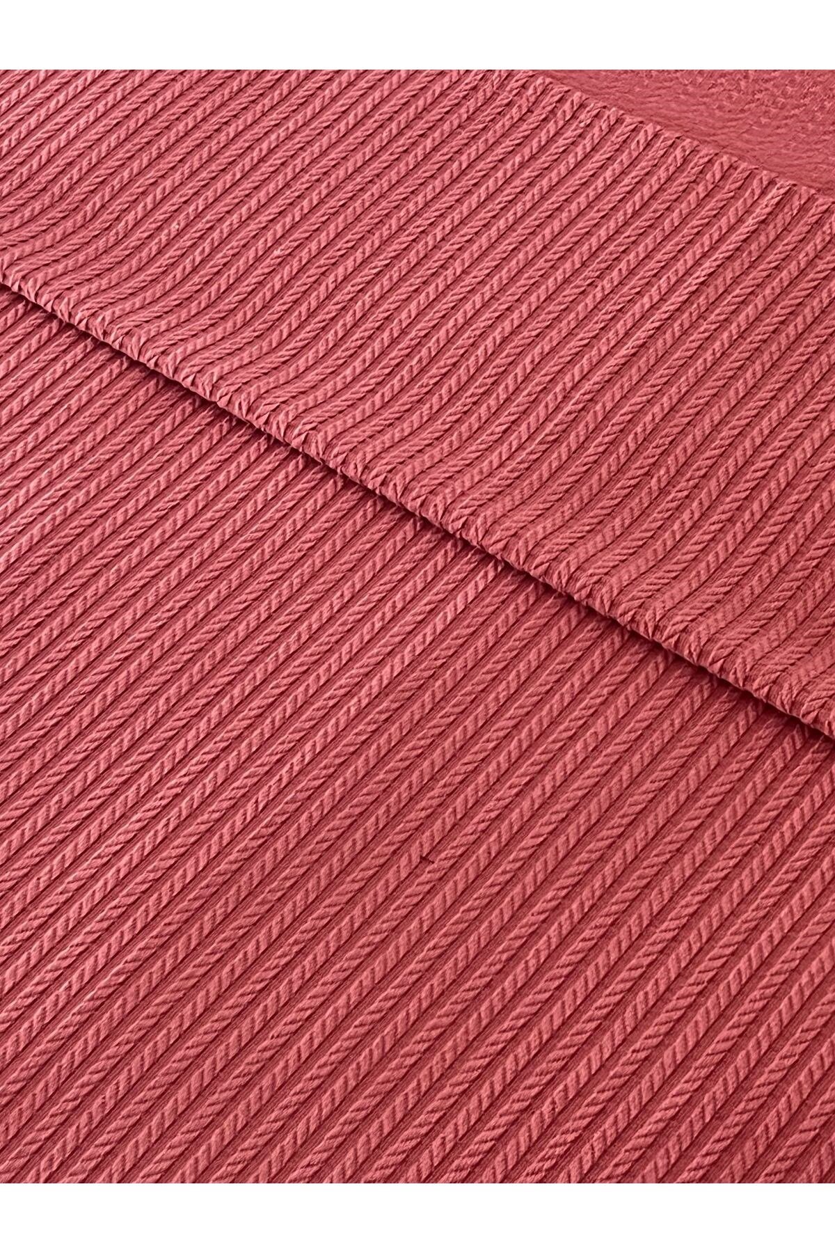 Saç Örgü Modelli TEK Kişilik Pamuklu Pike - Yatak Örtüsü 160 x 220 cm