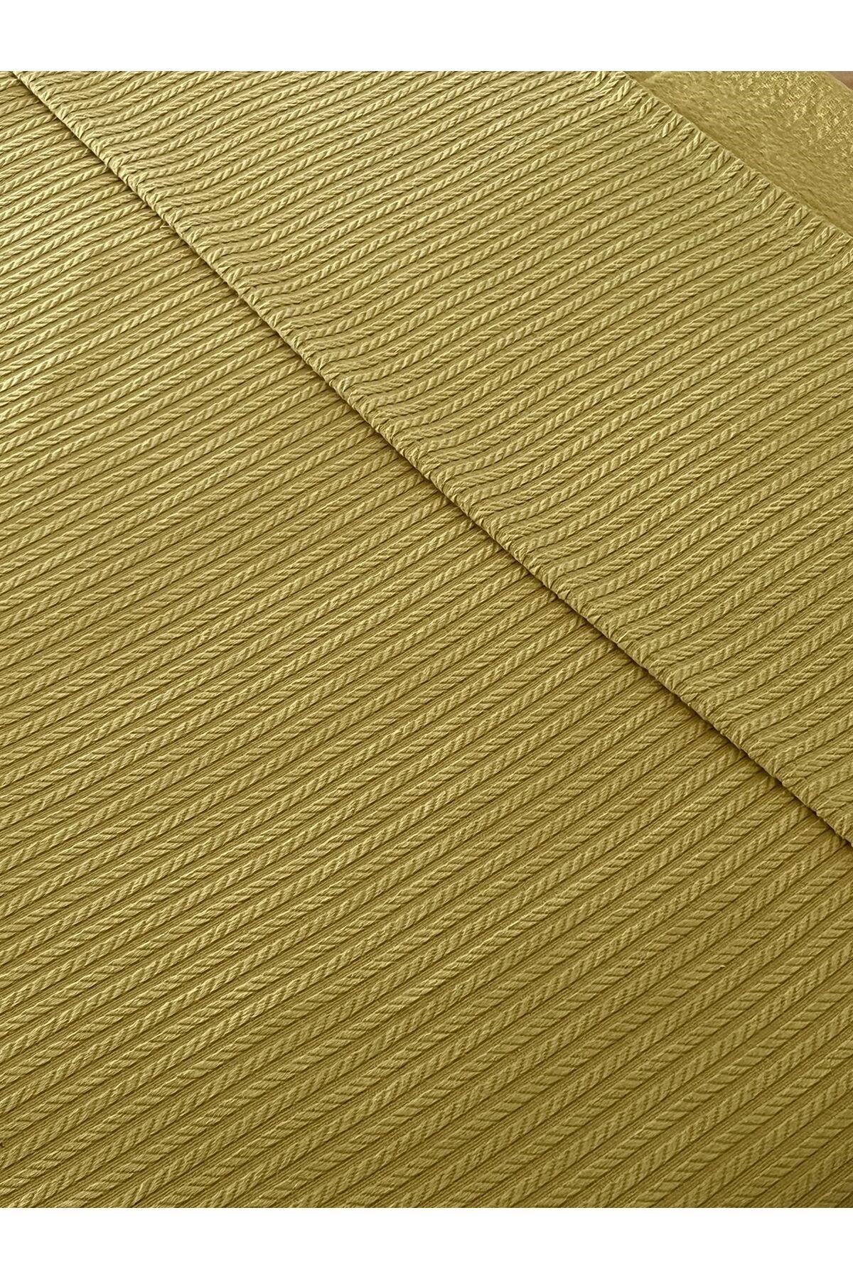 Saç Örgü Modelli TEK Kişilik Pamuklu Pike Takımı - Lastikli Çarşaf 160 x 220 cm