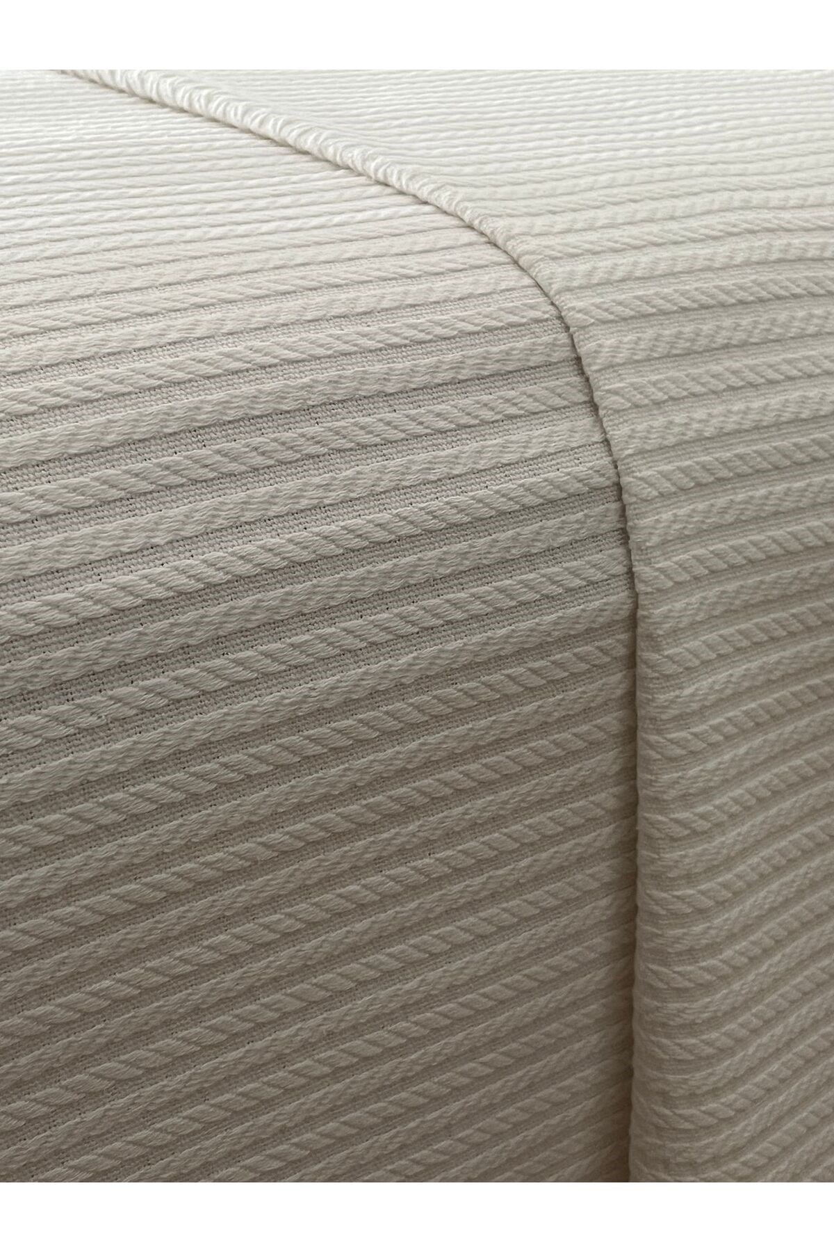 Saç Örgü Modelli TEK Kişilik Pamuklu Pike - Yatak Örtüsü 160 x 220 cm