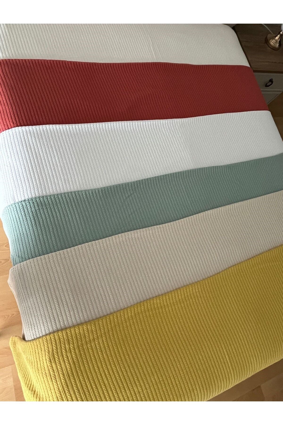 Saç Örgü Modelli TEK Kişilik Pamuklu Pike - Yatak Örtüsü 160 x 220 cm