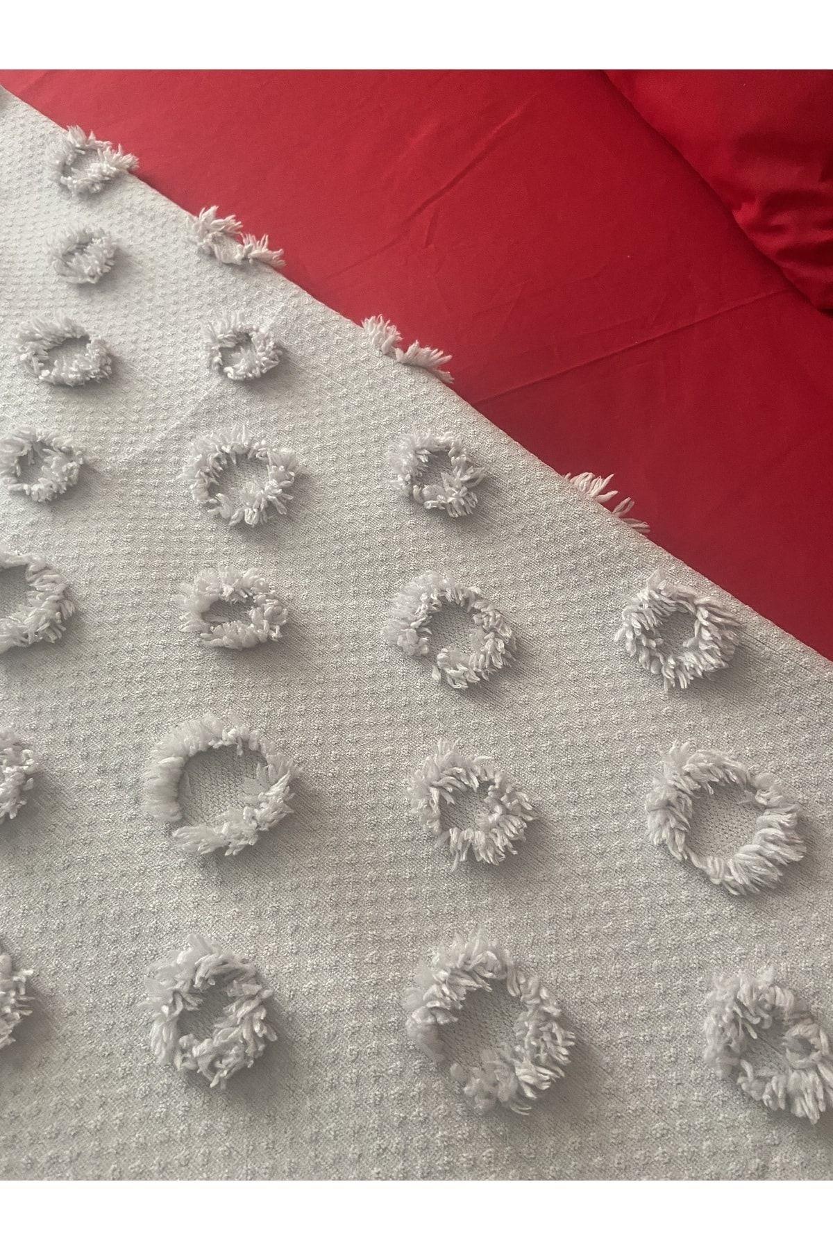 Saçaklı Çift Kişilik Pike %100 Pamuklu Lastikli Çarşaf Yastık Kılıfı Takım 4 Parça