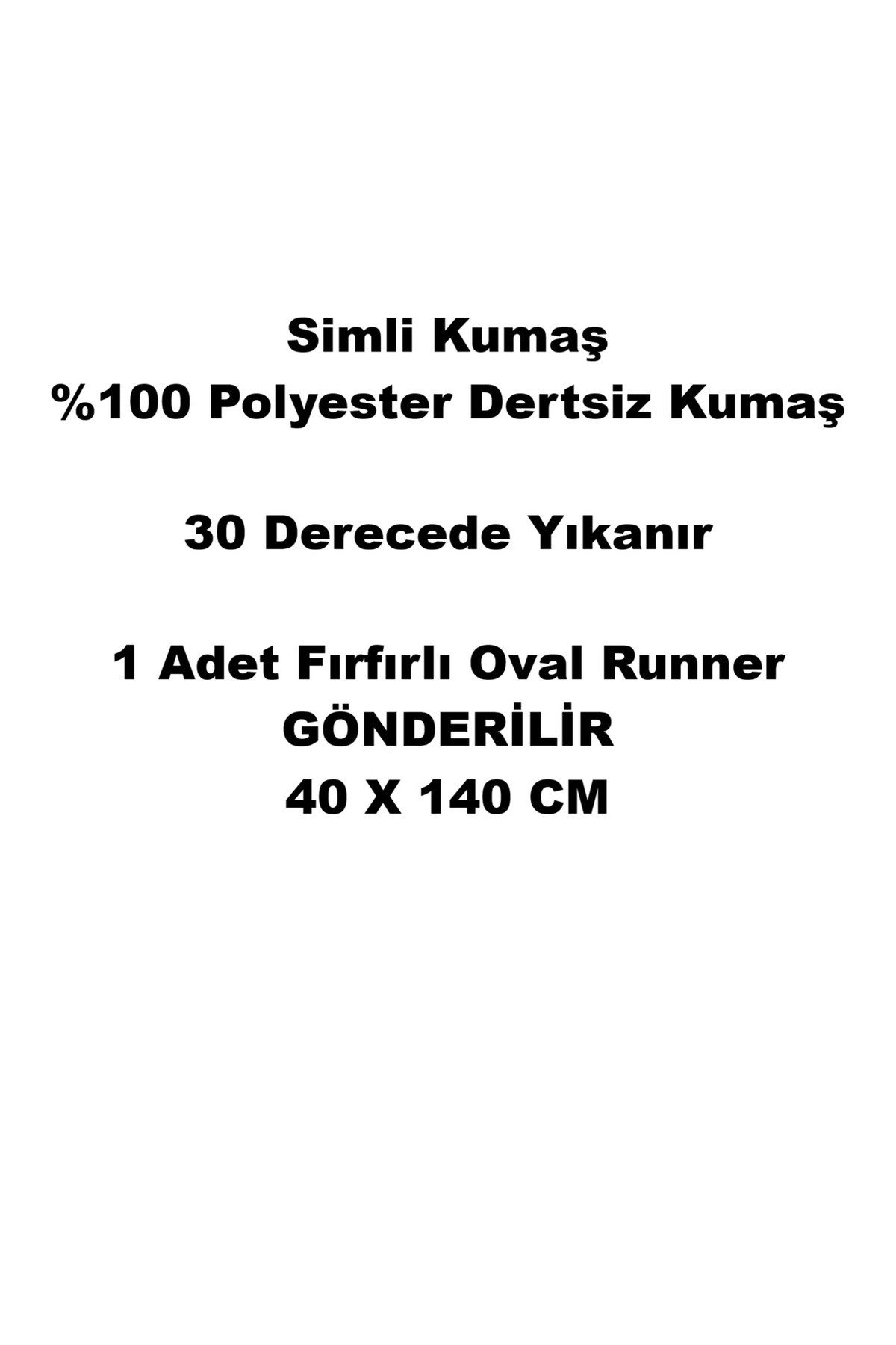 Simli Keten Görünümlü Oval Runner | Fırfırlo Lüks Masa Runner | Işıltılı Şık Sofra Dekoru - 40x140