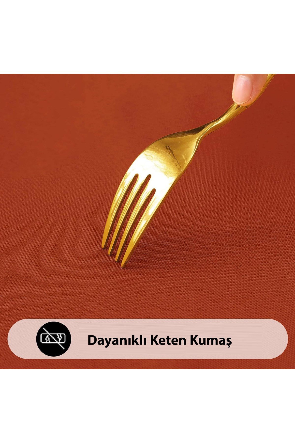 Sıvı Geçirmez Dertsiz Masa Örtüsü Kiremit