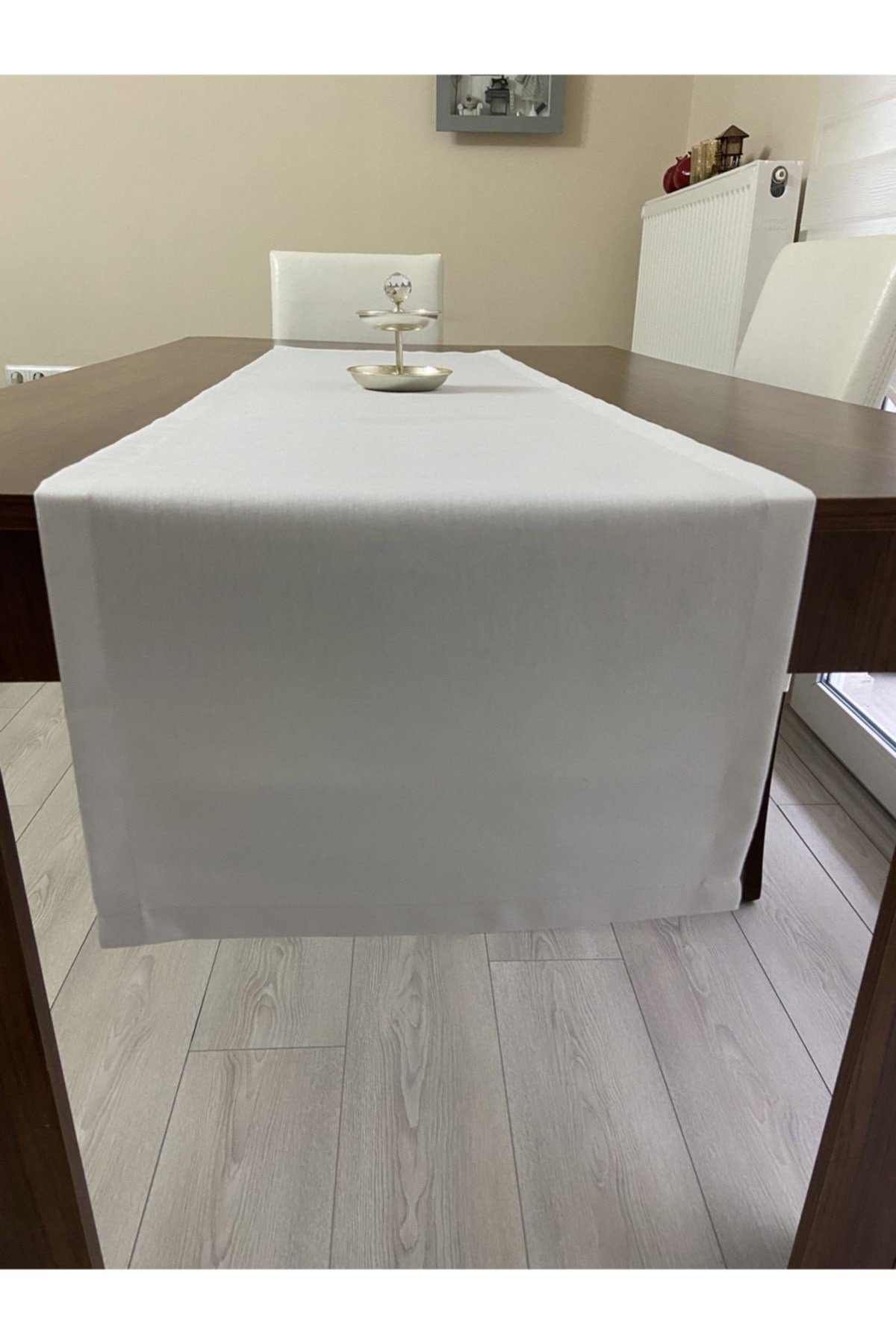 Sıvı Geçirmez Dikdörtgen Runner Beyaz 40x160