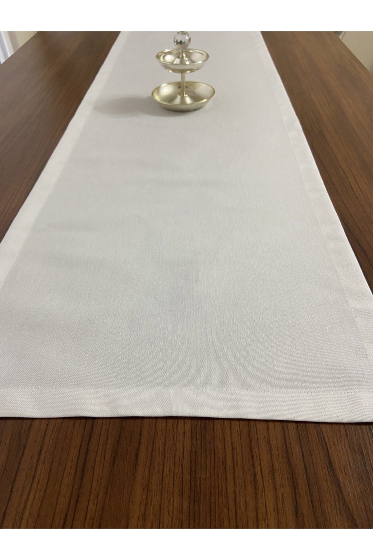 Sıvı Geçirmez Dikdörtgen Runner Beyaz 40x160