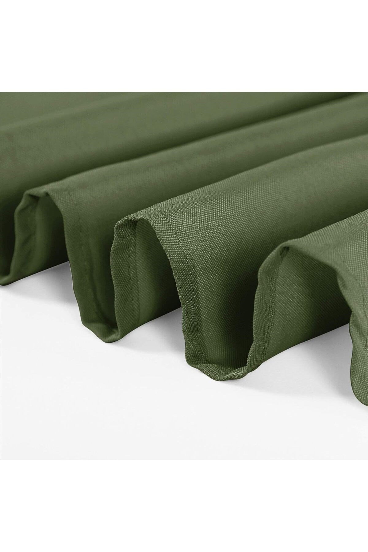 Sıvıya Dayanıklı Dertsiz Oval Masa Örtüsü Yeşil 160 x 270