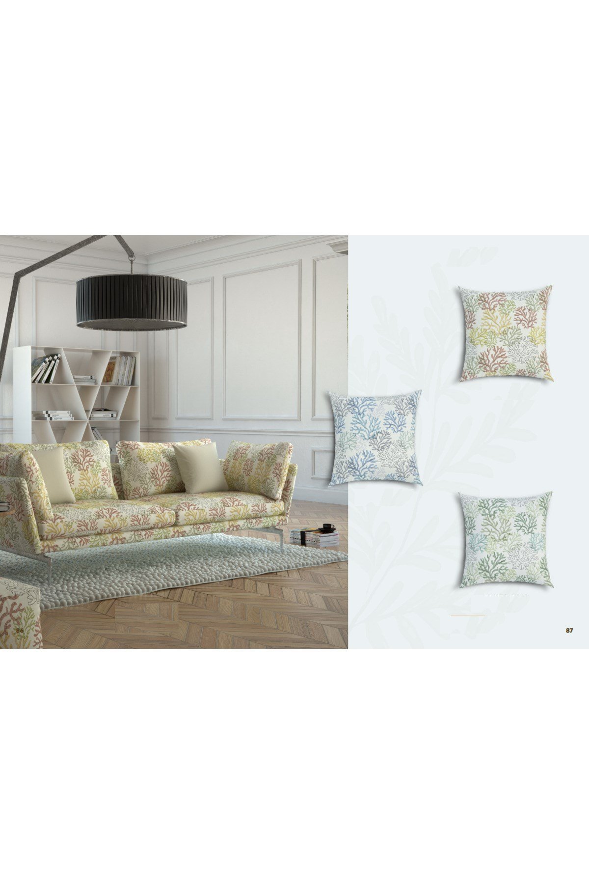 Sıvıya ve Lekeye Dayanıklı Desenli Dekoratif Kırlent Kılıfı 42x42 - 2 Adet