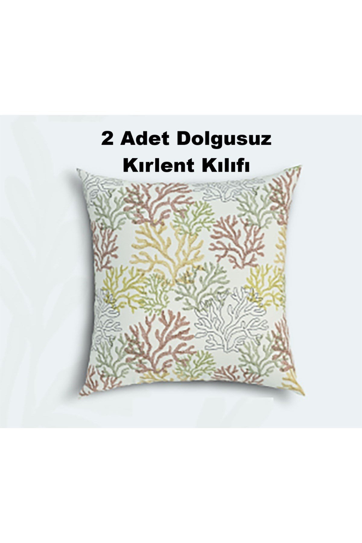 Sıvıya ve Lekeye Dayanıklı Desenli Dekoratif Kırlent Kılıfı 42x42 - 2 Adet