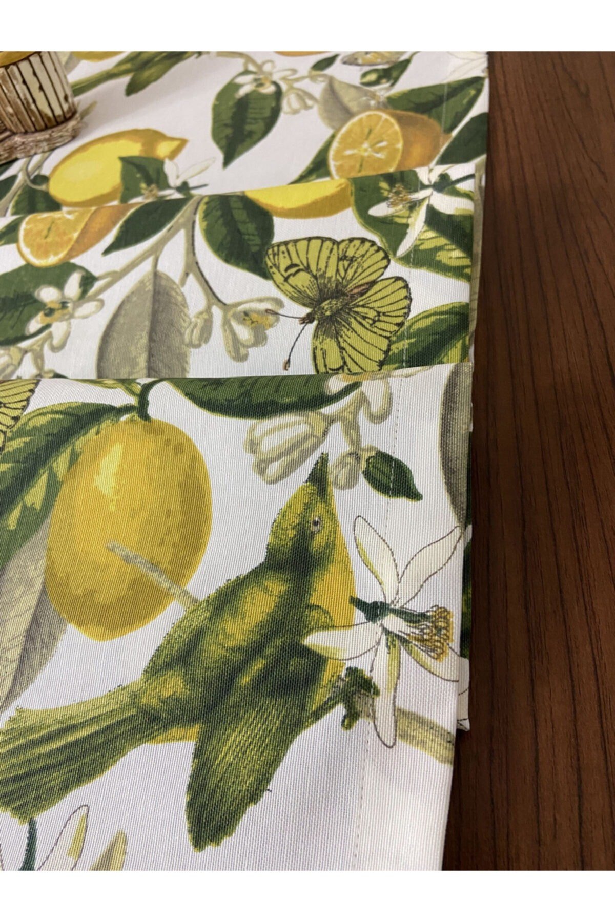 Sıvıya Ve Lekeye Dayanıklı Limon Desenli Runner