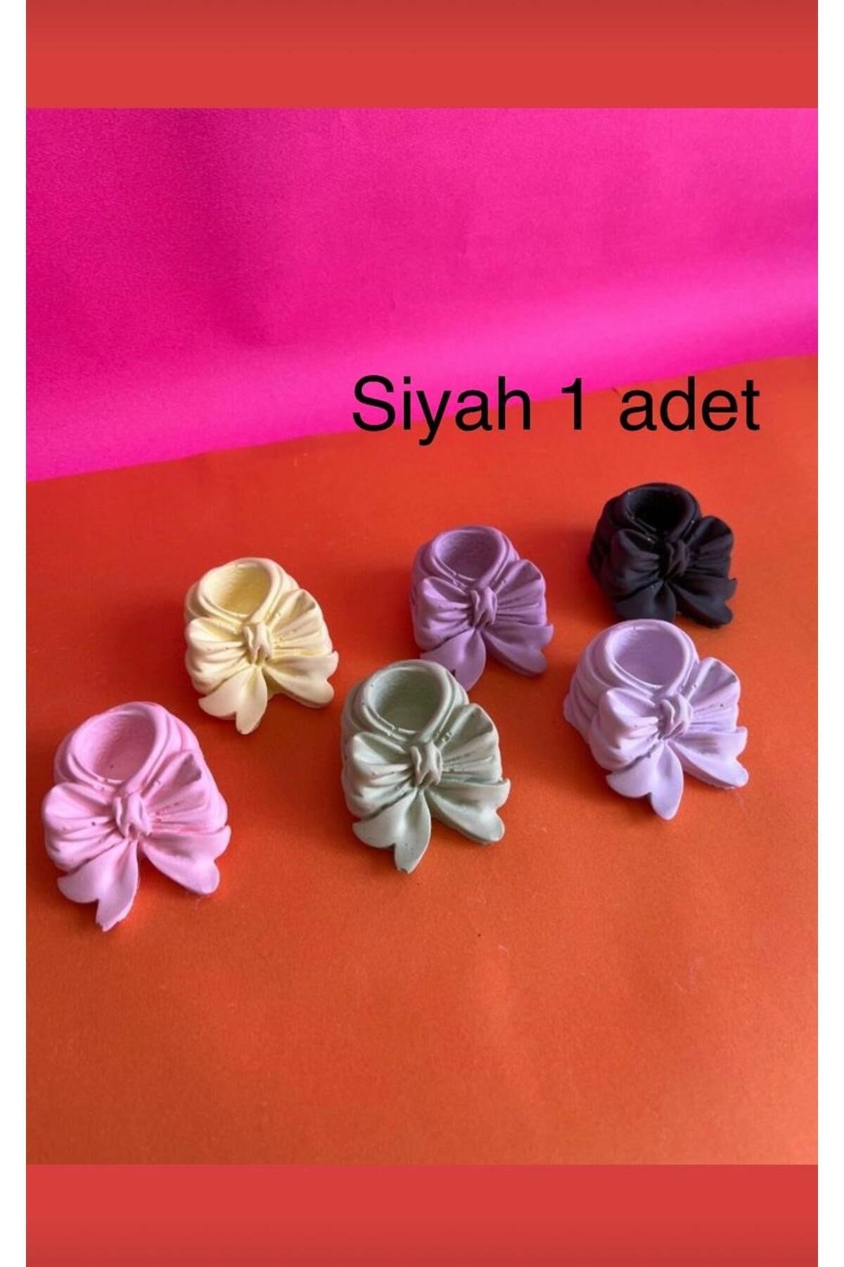 Siyah Kurdele , Fiyonk Şeklinde Şamdanlık , Mumluk (1 ADET) MUM TUTUCU