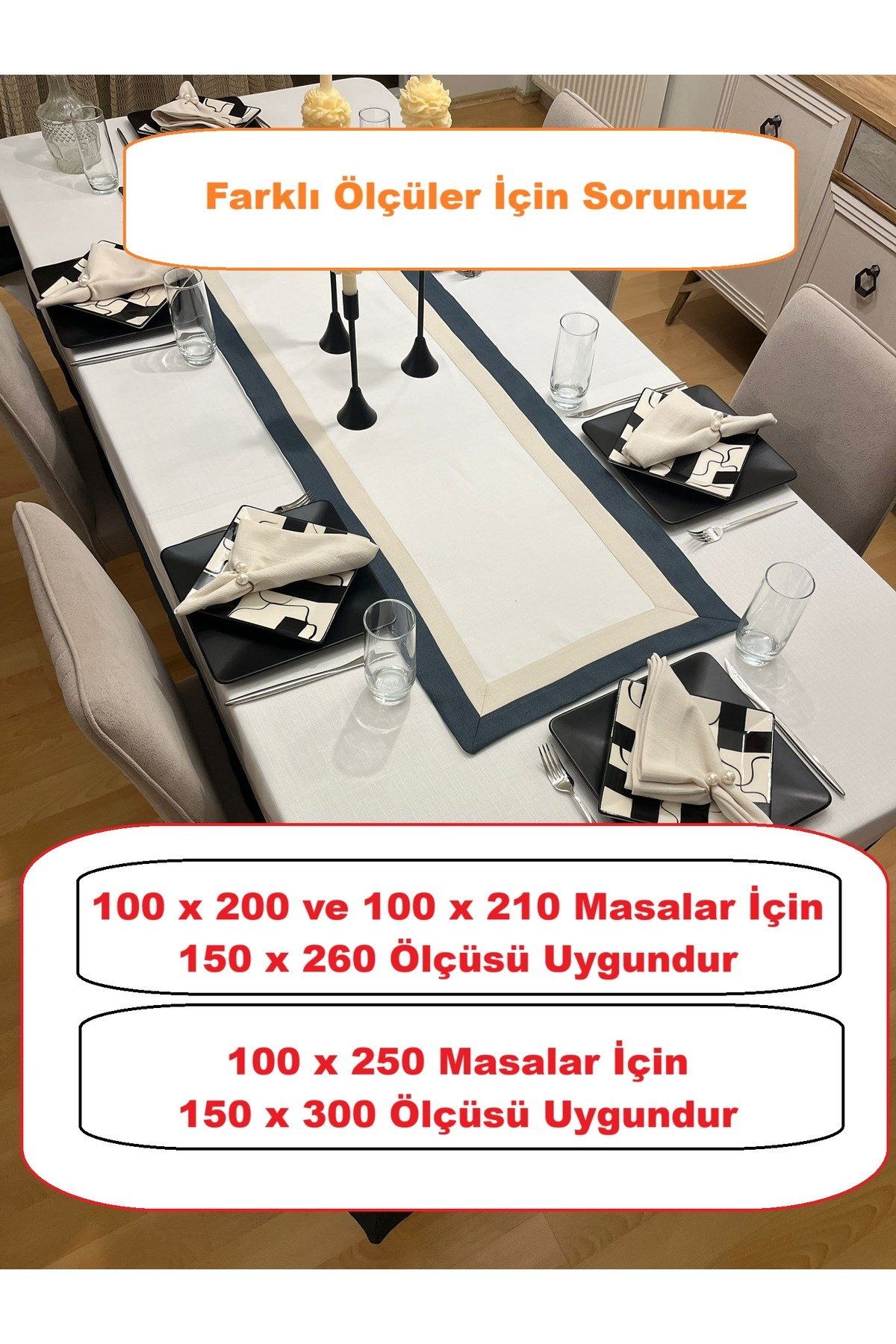 Swan Assos Premium Dertsiz Masa Örtüsü + 12 Peçete