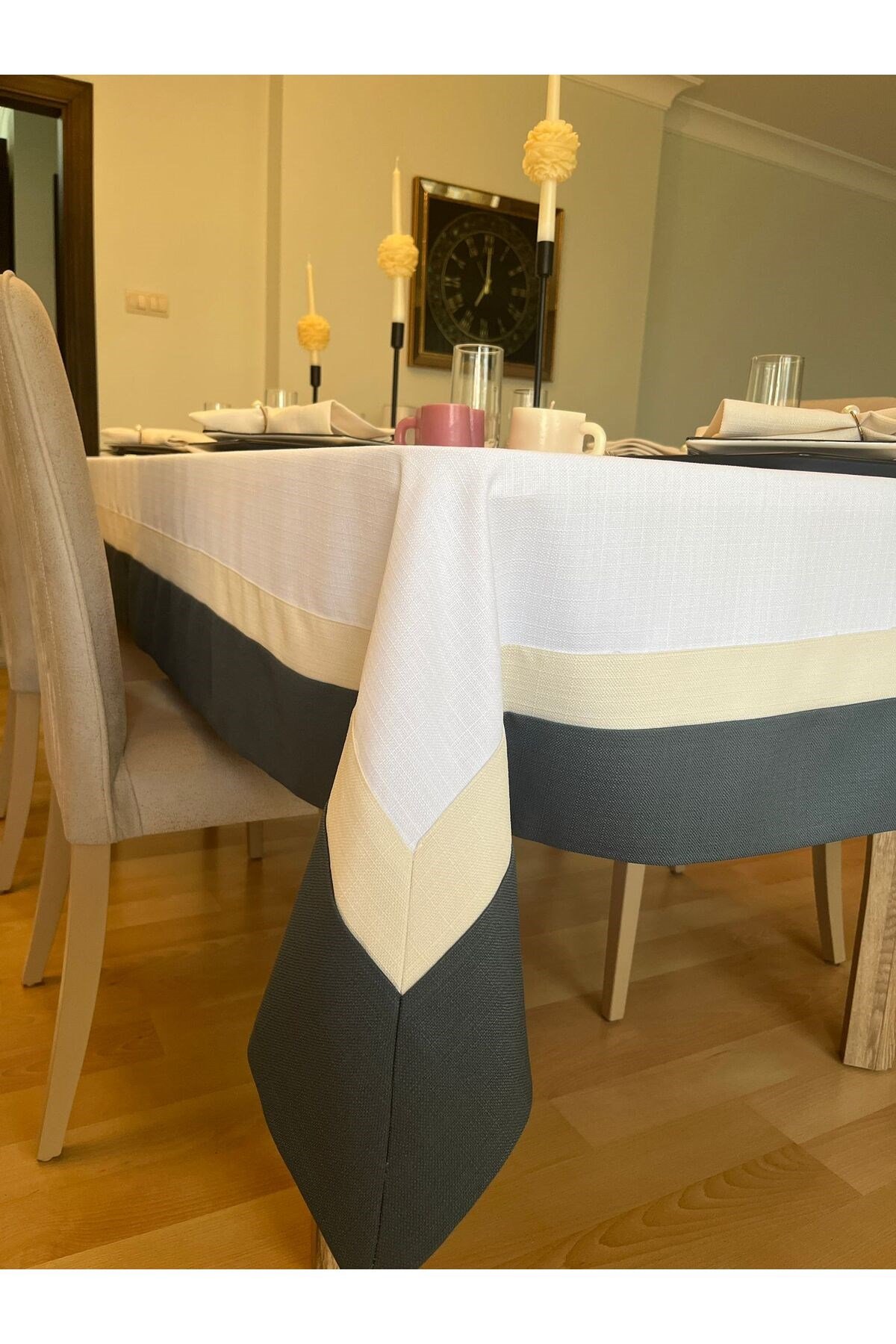 Swan Assos Premium Dertsiz Masa Örtüsü 14 Parça Takım