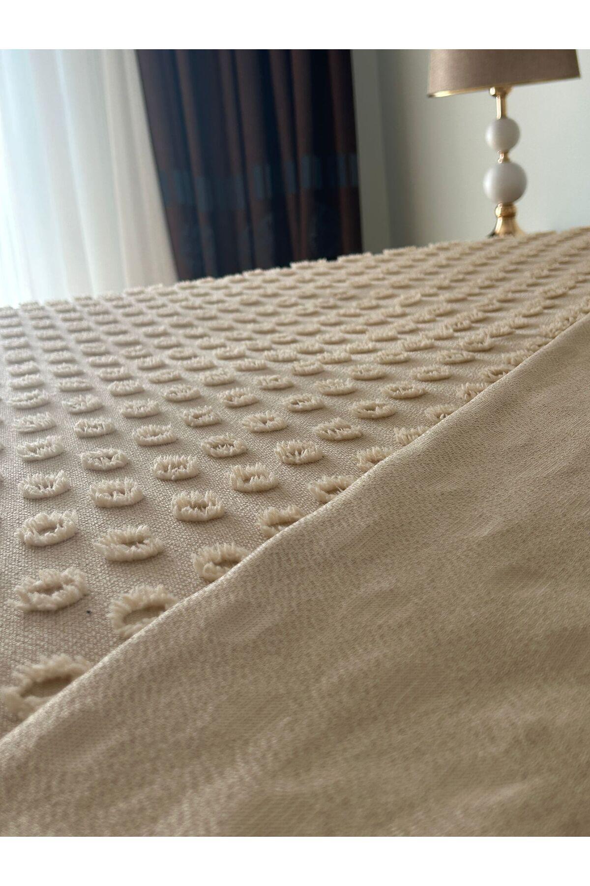 Zeren Model Model Çift Kişilik Pamuklu Pike & Yatak Örtüsü 240 x 260
