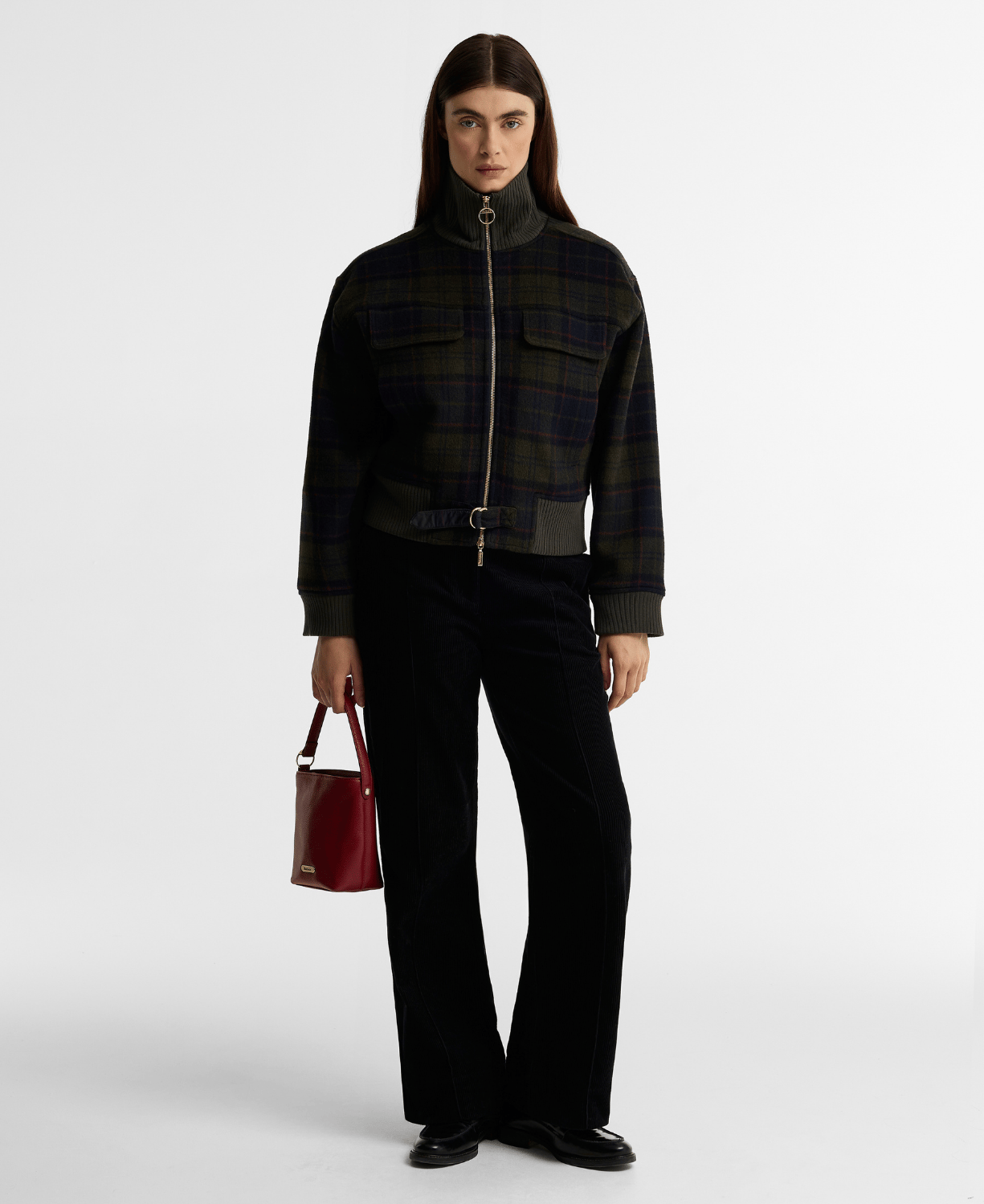 Barbour Cedar Mini Deri Bucket Çanta