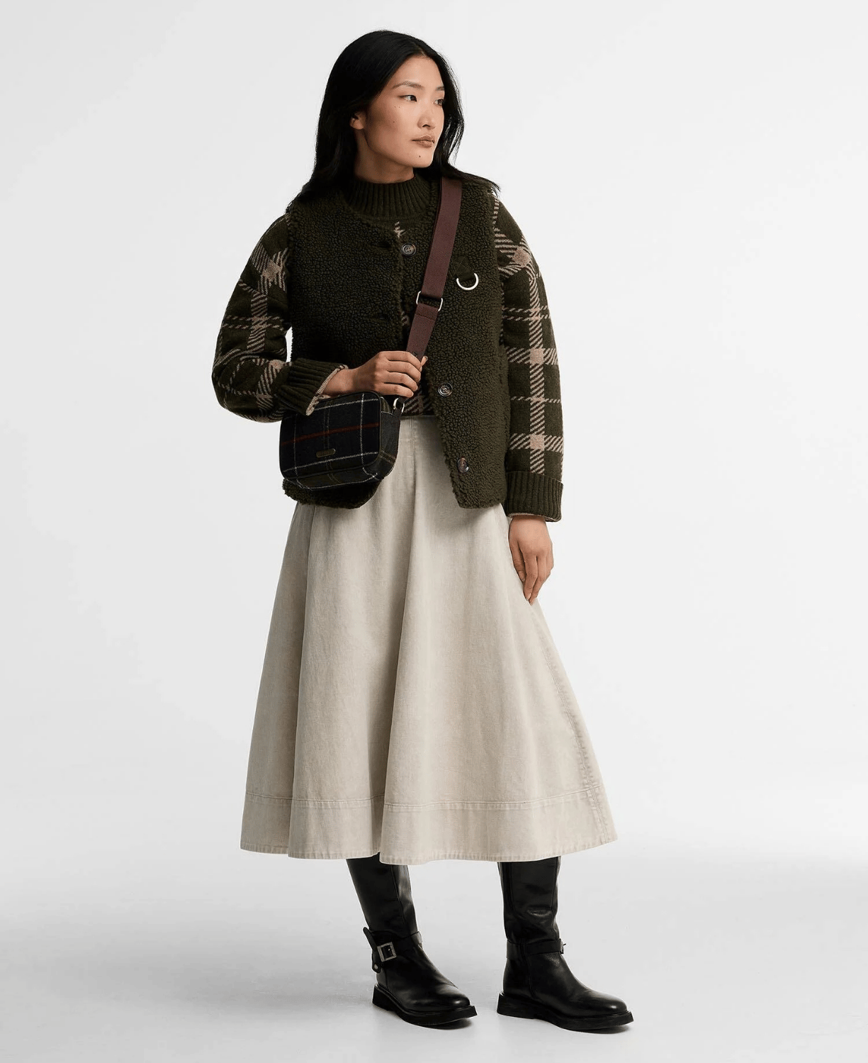 Barbour Contin Tartan Mini Çapraz Çanta