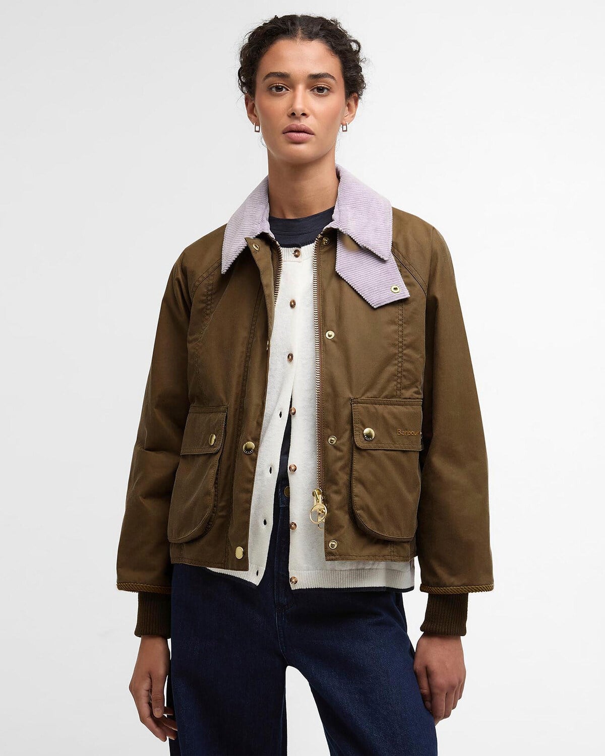 Barbour Cropped Beadnell Yağlı Ceket