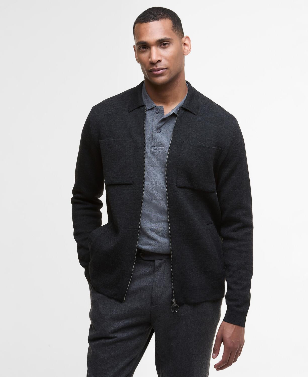 Barbour Croscombe Knitted Zip Through Kazak