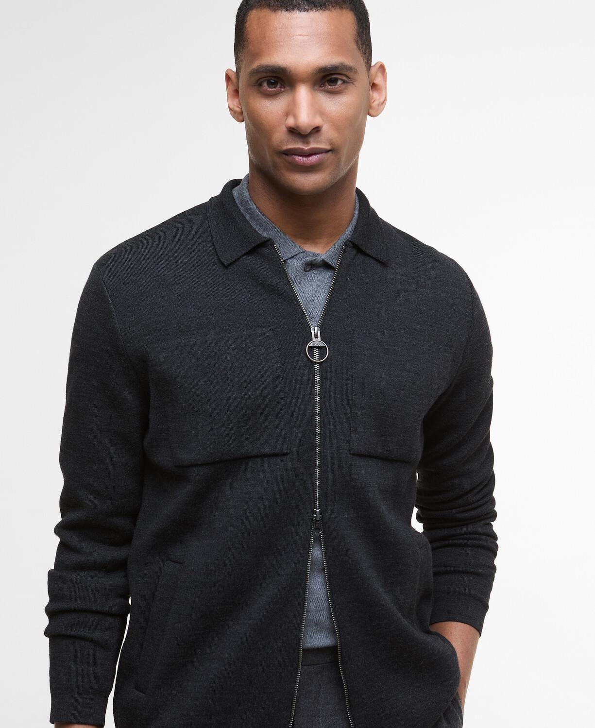 Barbour Croscombe Knitted Zip Through Kazak