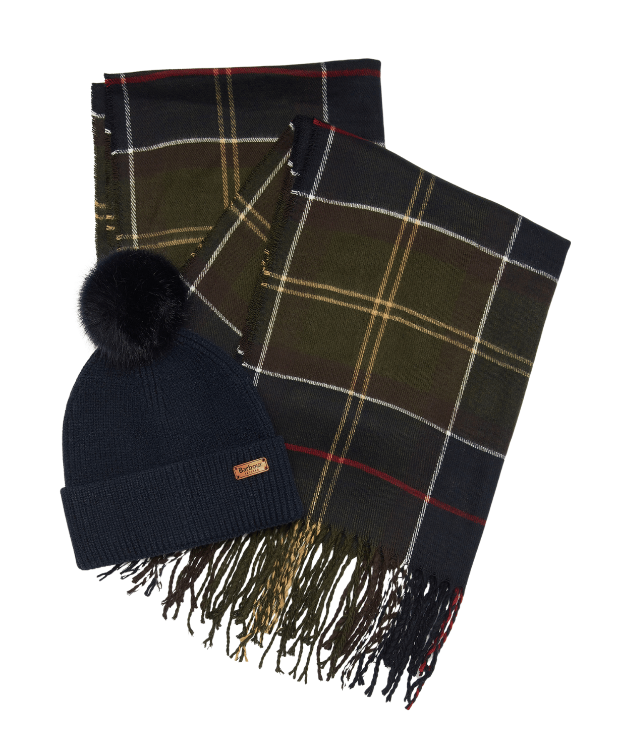 Barbour Dover Bere & Hailes Şal Hediye Seti