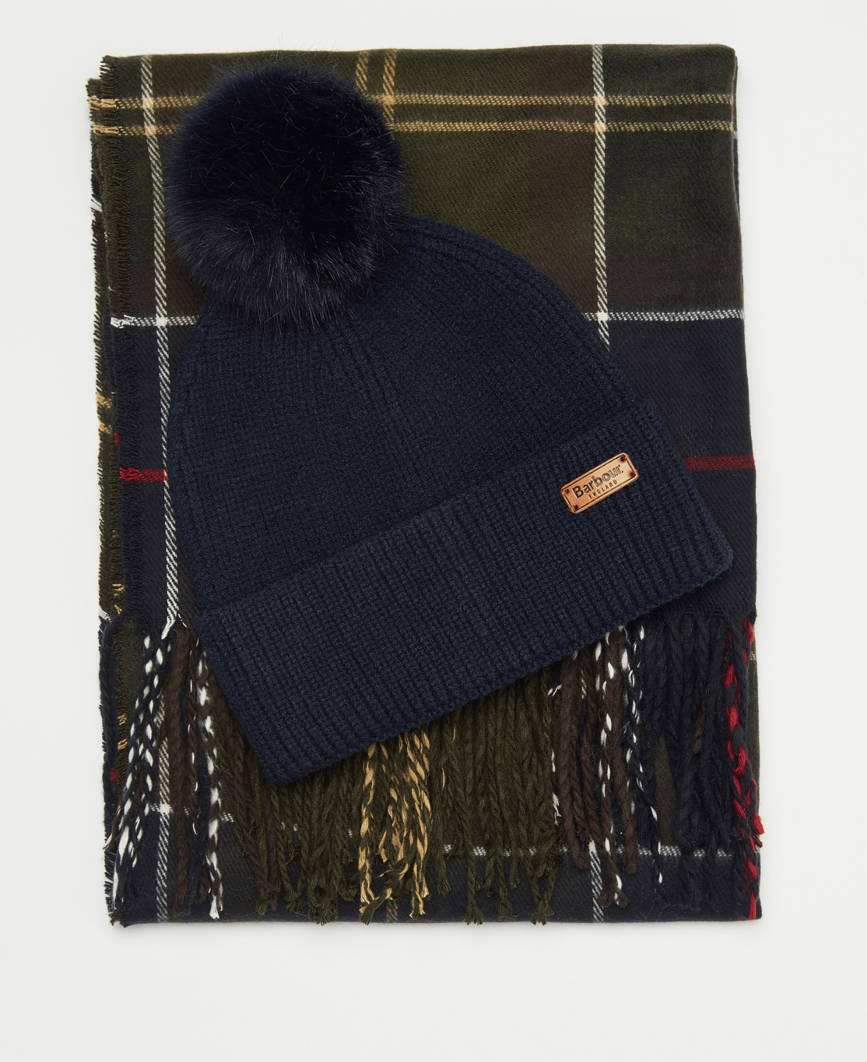 Barbour Dover Bere & Hailes Şal Hediye Seti