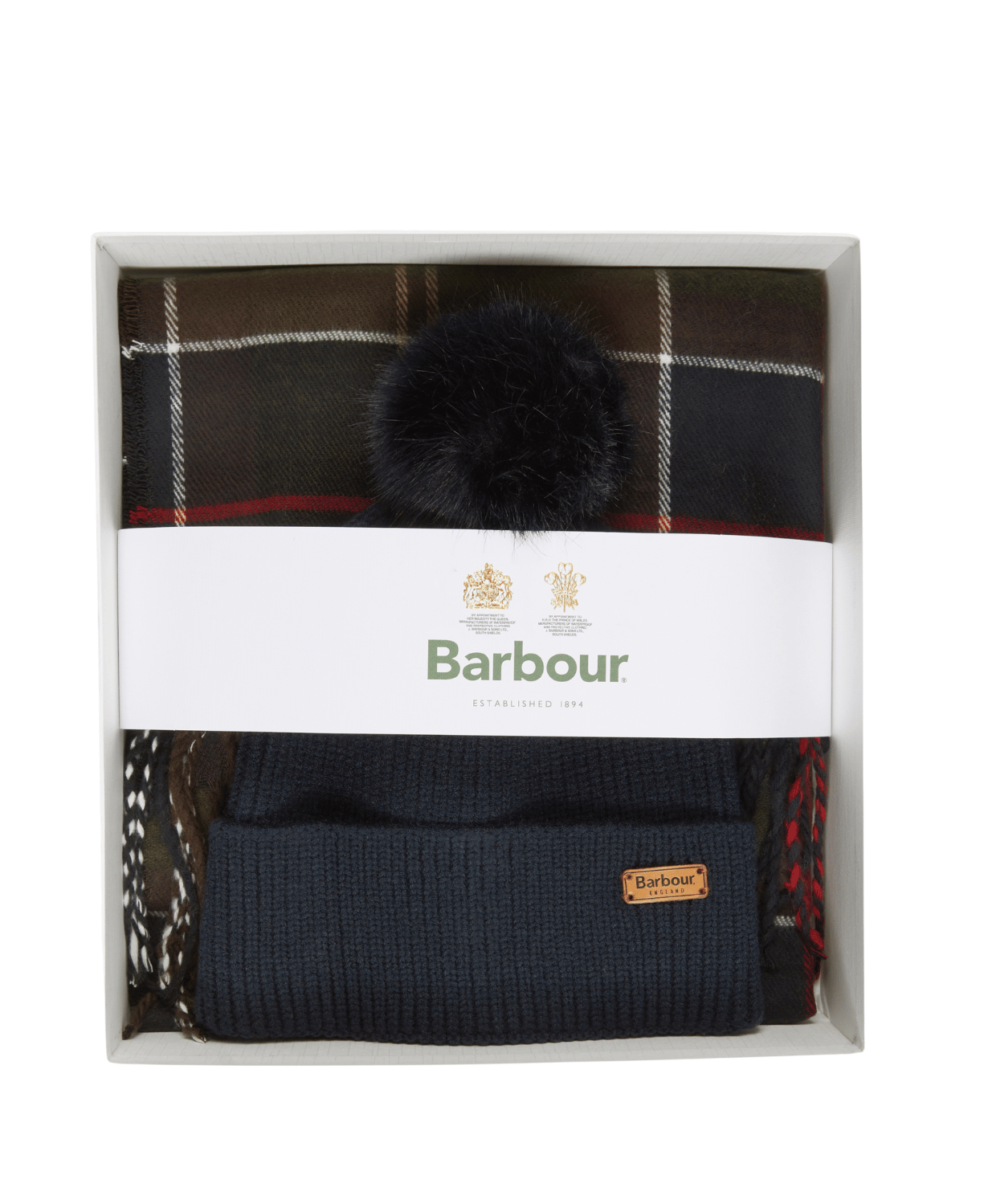Barbour Dover Bere & Hailes Şal Hediye Seti
