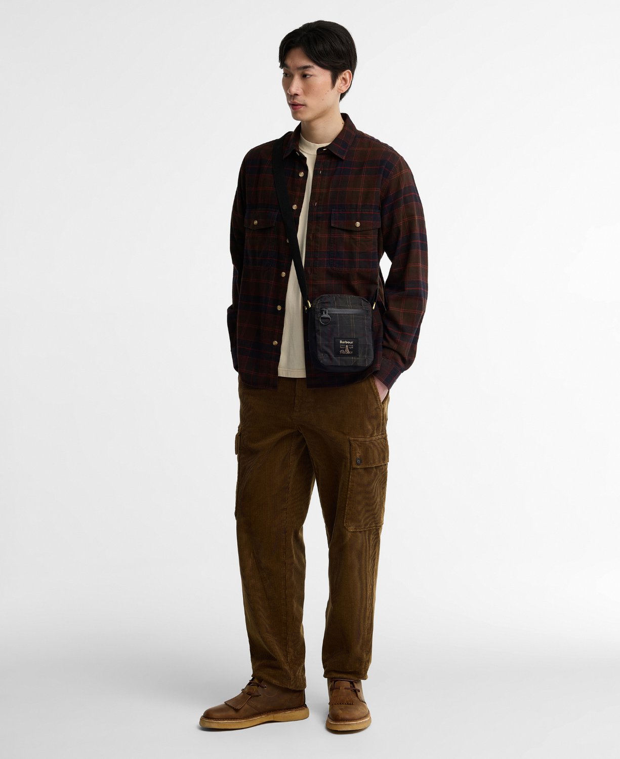 Barbour Field Tartan Yağlı Çapraz Çanta