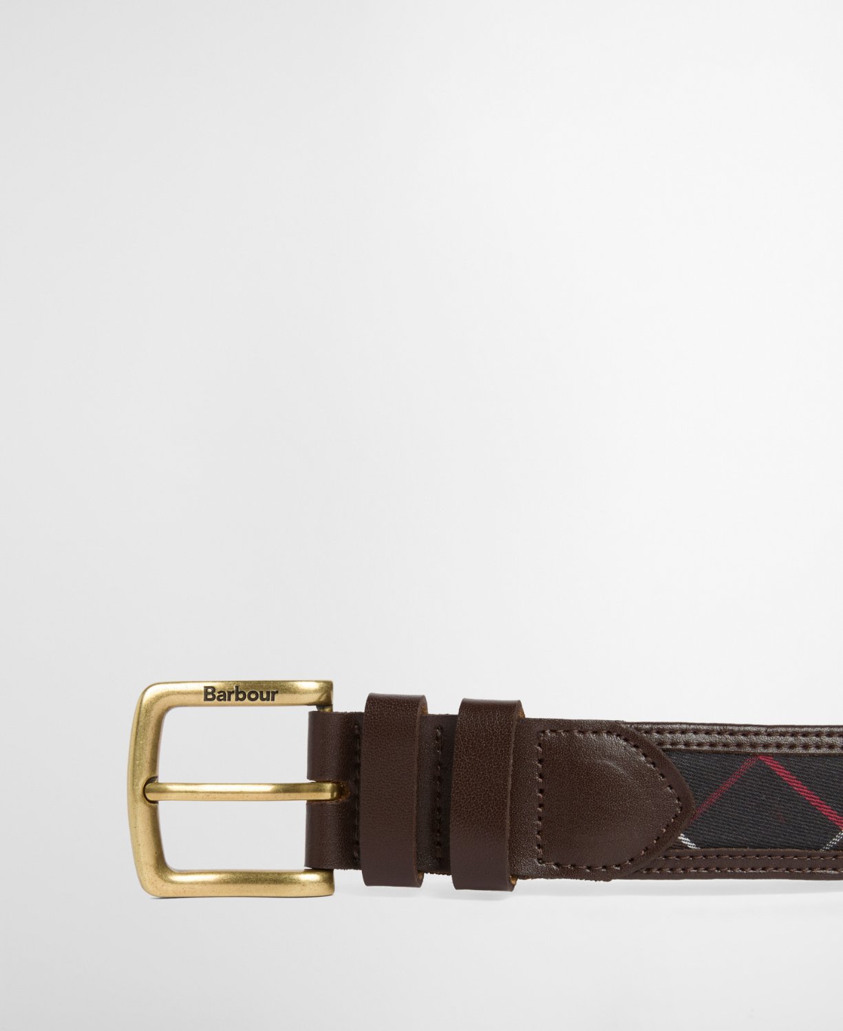 Barbour Girvan Tartan Deri Kemer