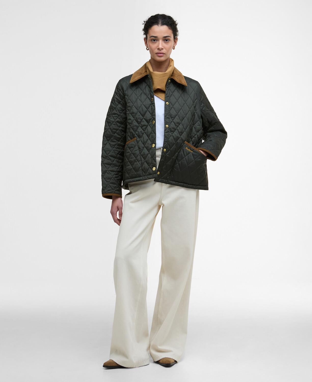 Barbour Icons Cropped Liddesdale Kapitone Ceket