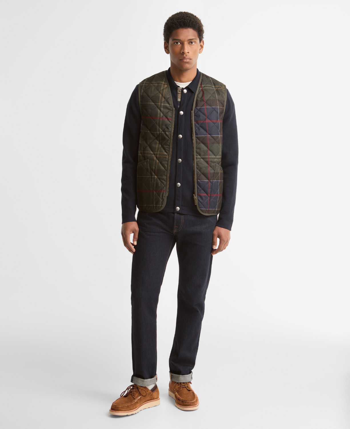 Barbour Icons Tartan Kapitone İç Yelek