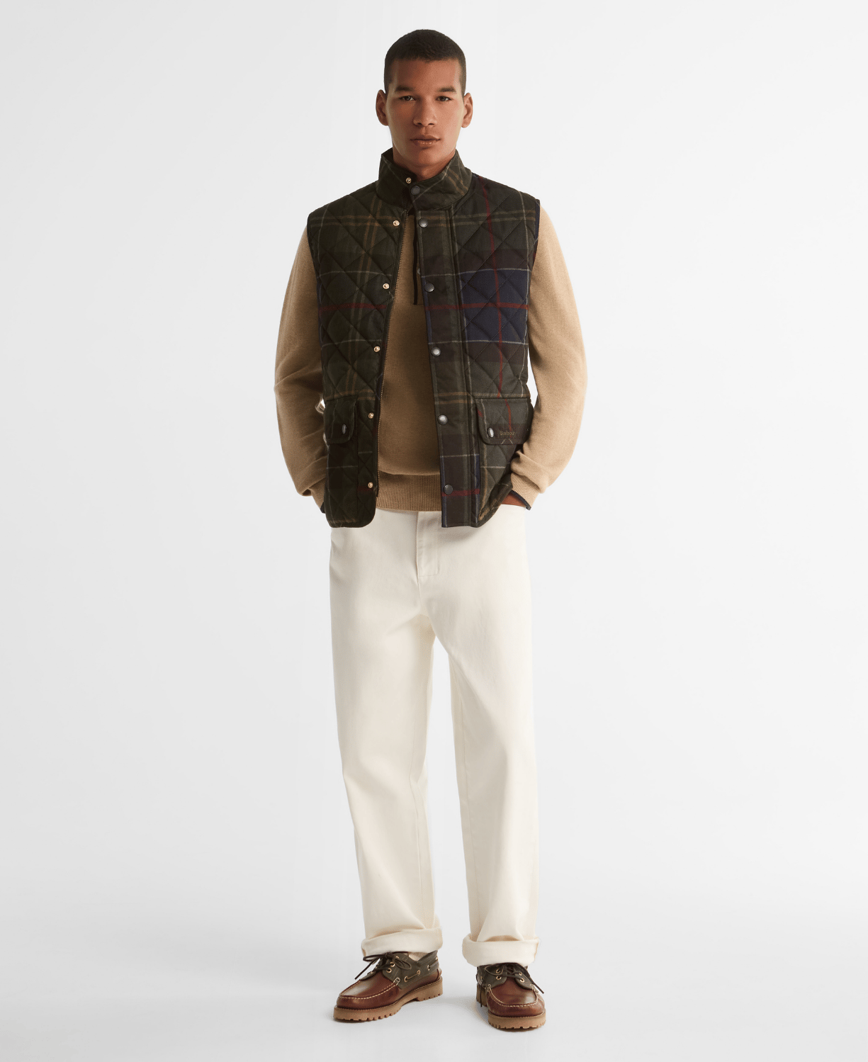 Barbour Icons Tartan Lowerdale Kapitone Yelek
