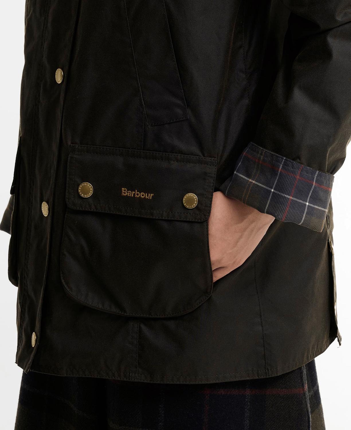 Barbour Icons Tartan Modern Beadnell Yağlı Ceket
