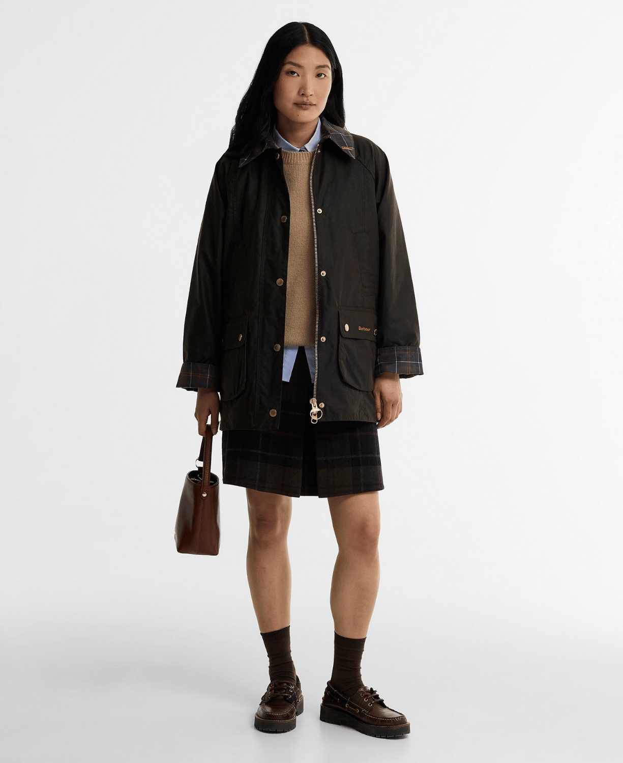 Barbour Icons Tartan Modern Beadnell Yağlı Ceket