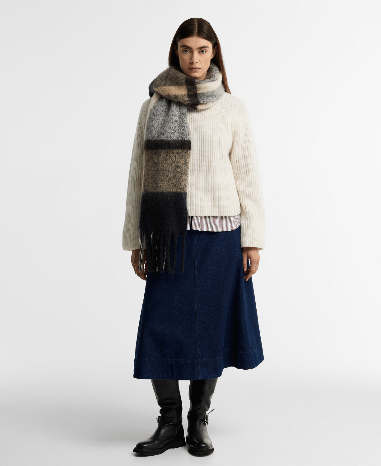 Barbour Isla Tartan Boucle Şal