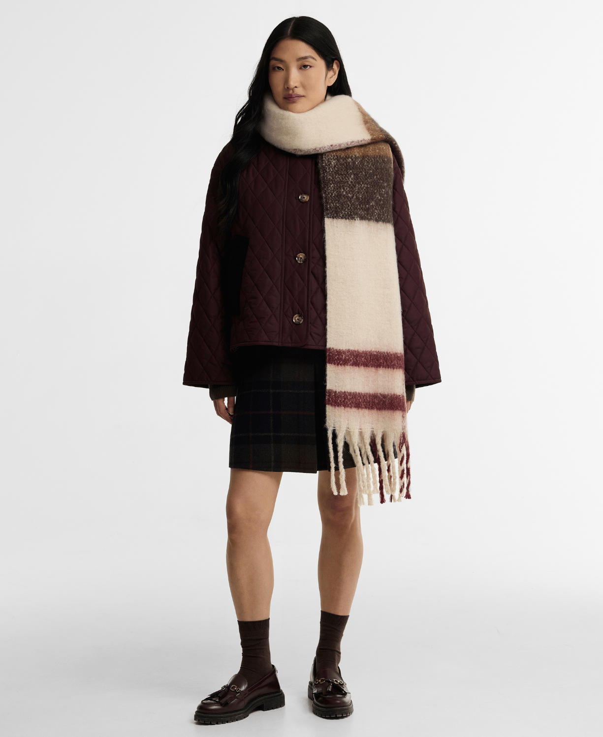 Barbour Isla Tartan Boucle Şal