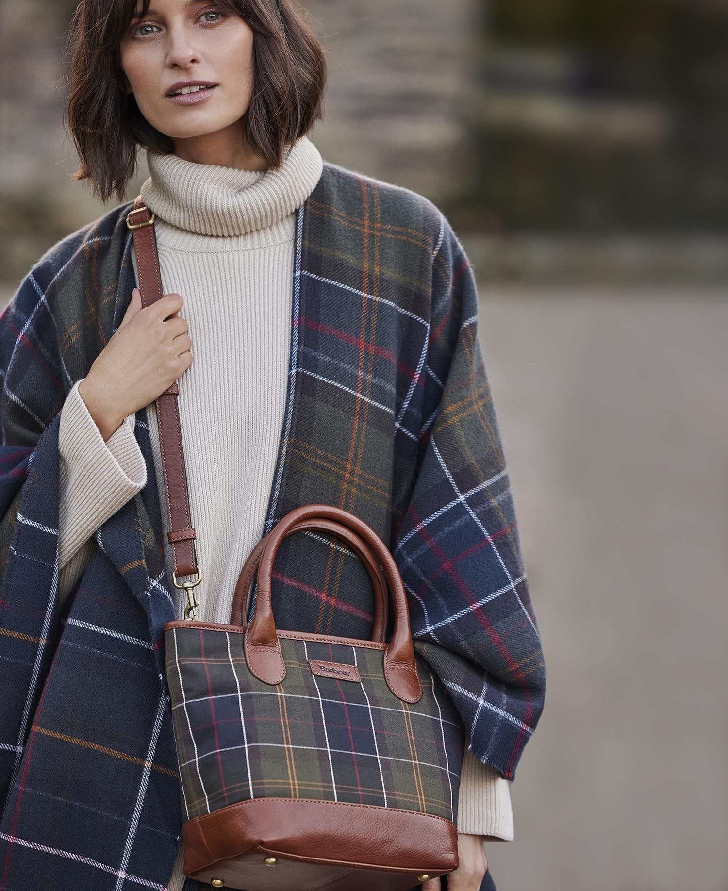 Barbour Katrine Tartan Leather Çanta