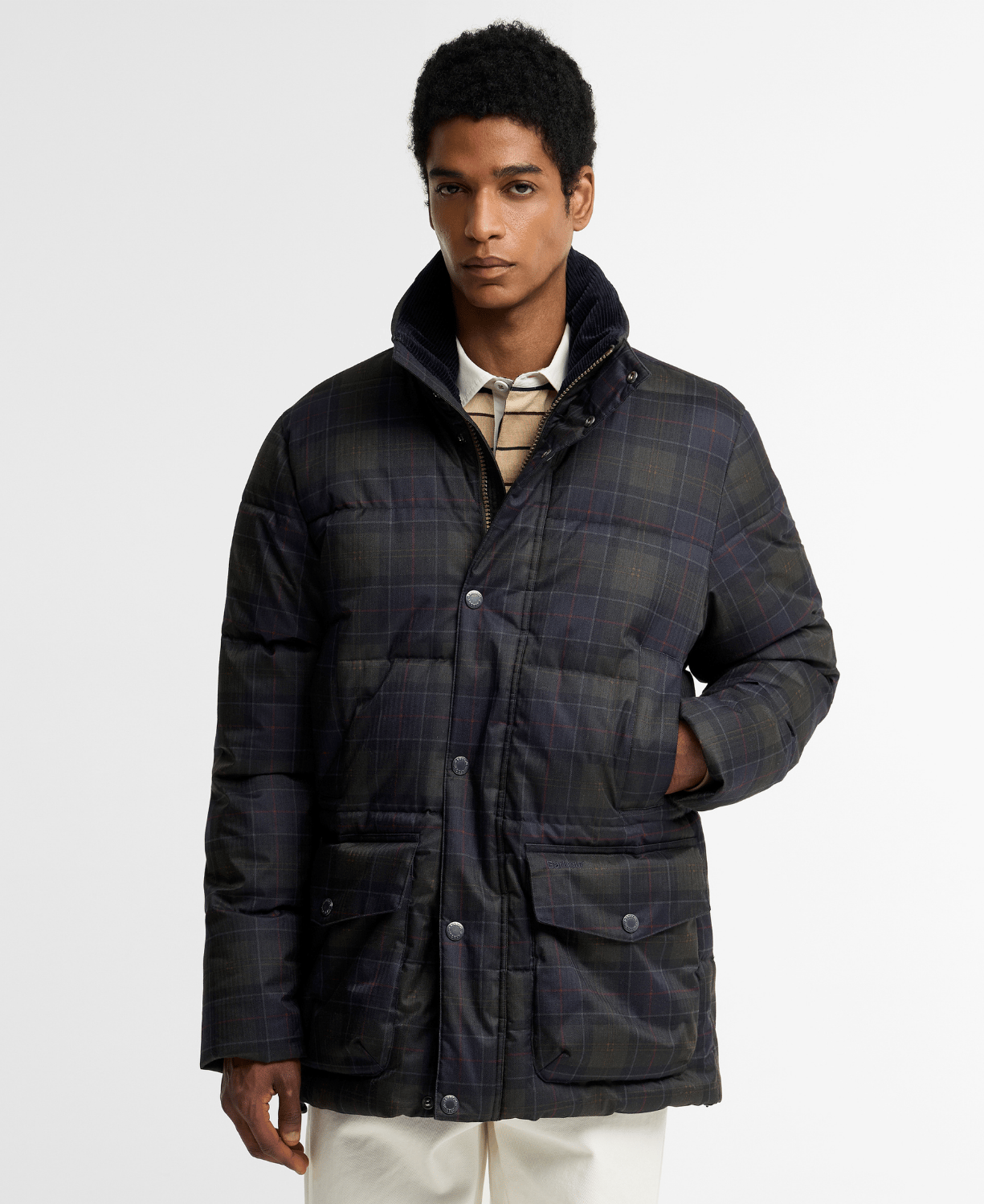 Barbour Lonnen Tartan Puffer Mont