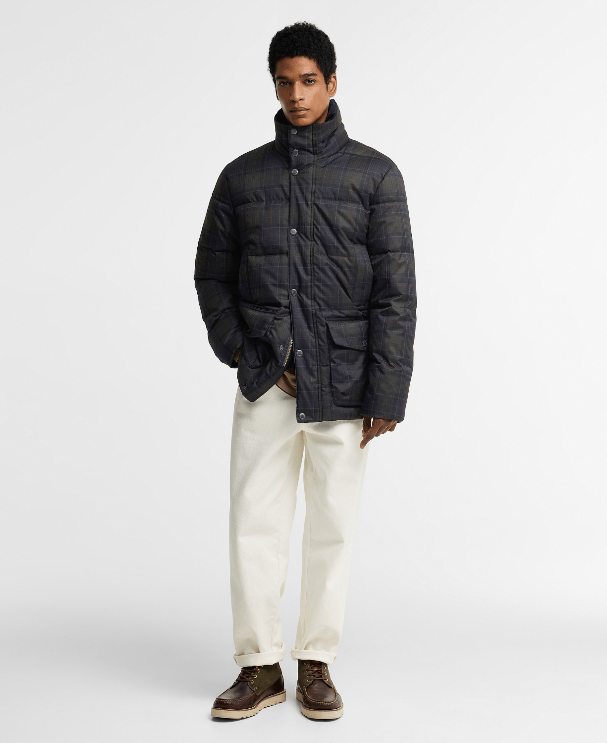 Barbour Lonnen Tartan Puffer Mont