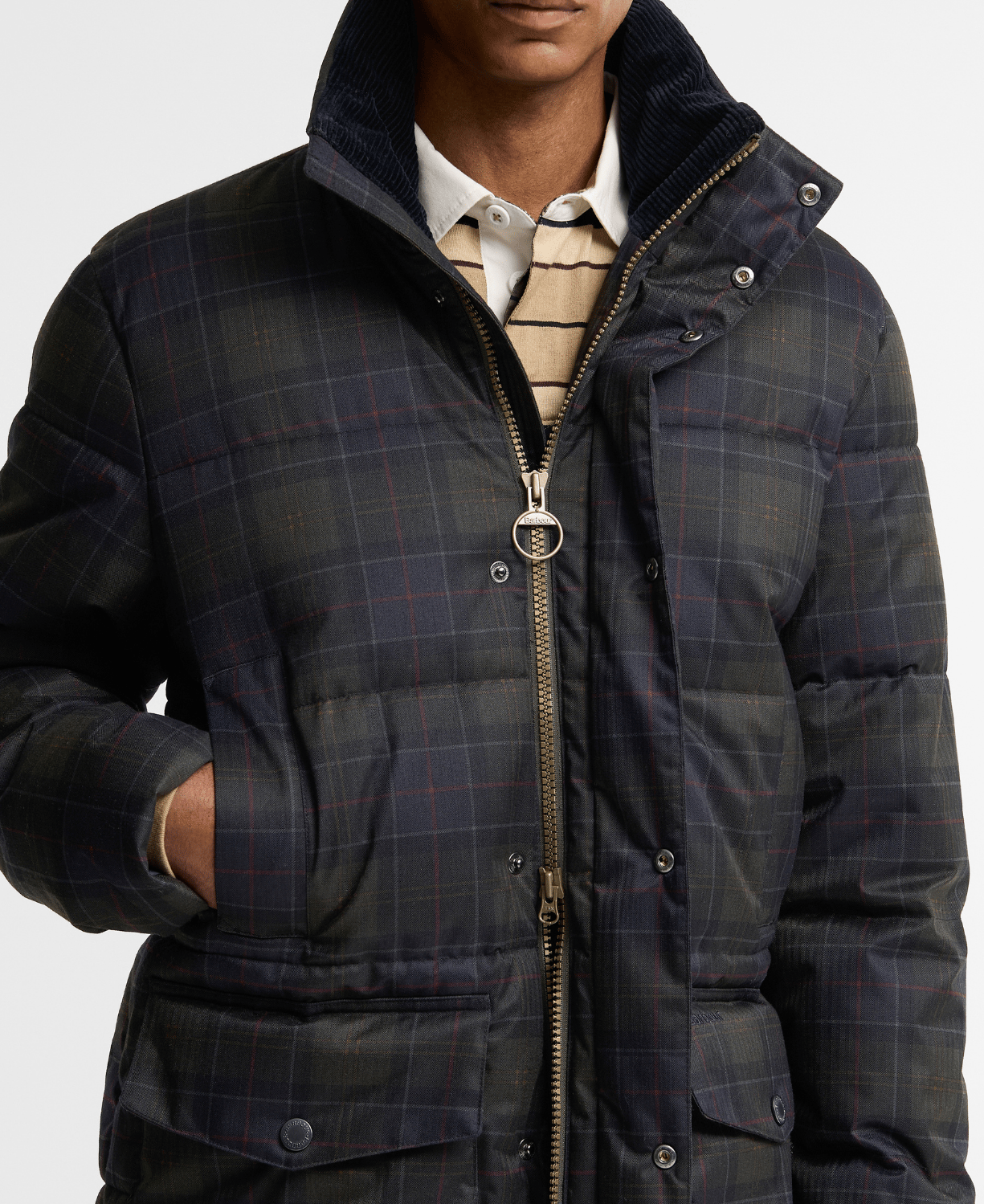 Barbour Lonnen Tartan Puffer Mont