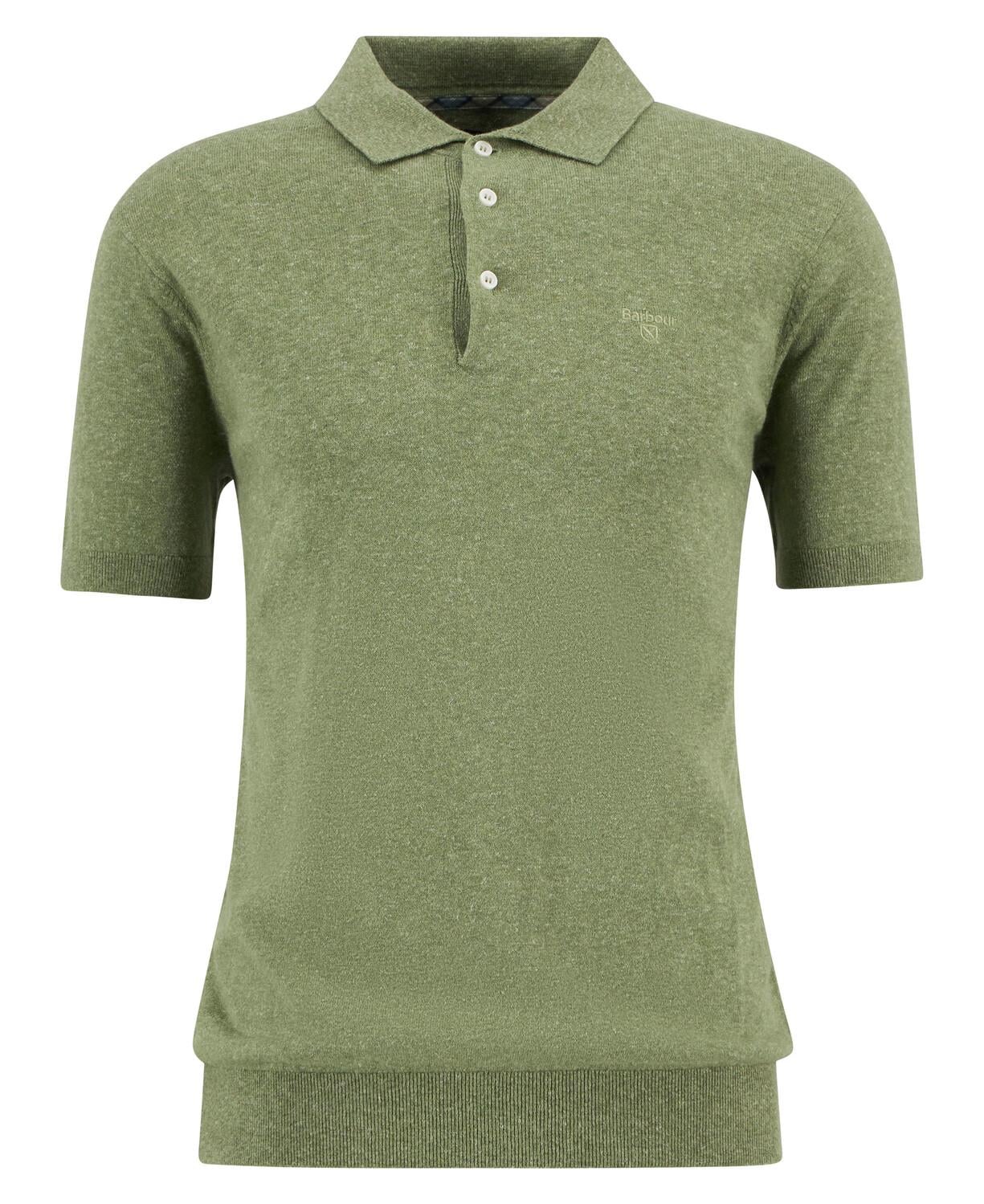 Barbour Muston Linen Blend Knitted Polo Yaka