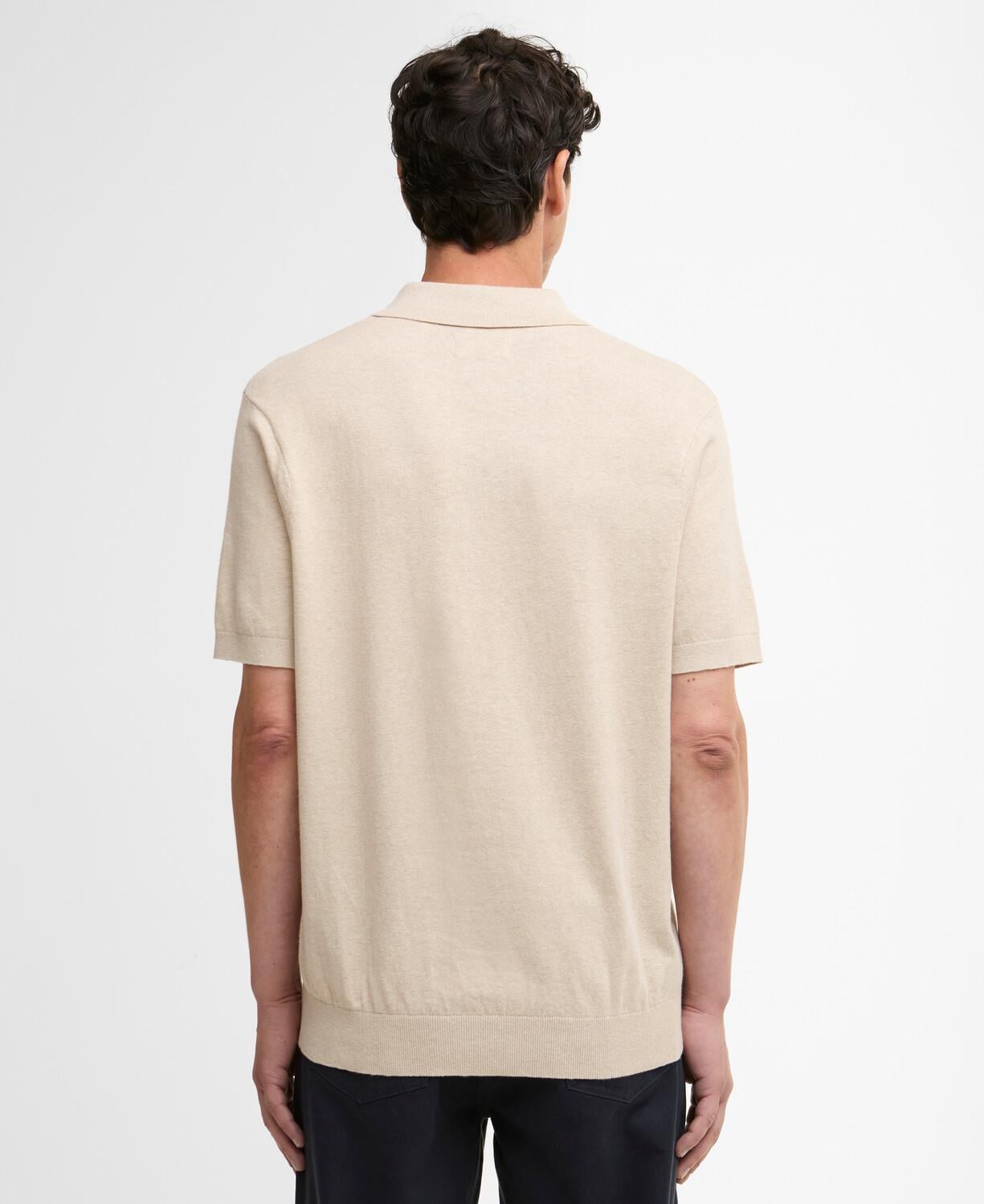 Barbour Muston Linen Blend Knitted Polo Yaka