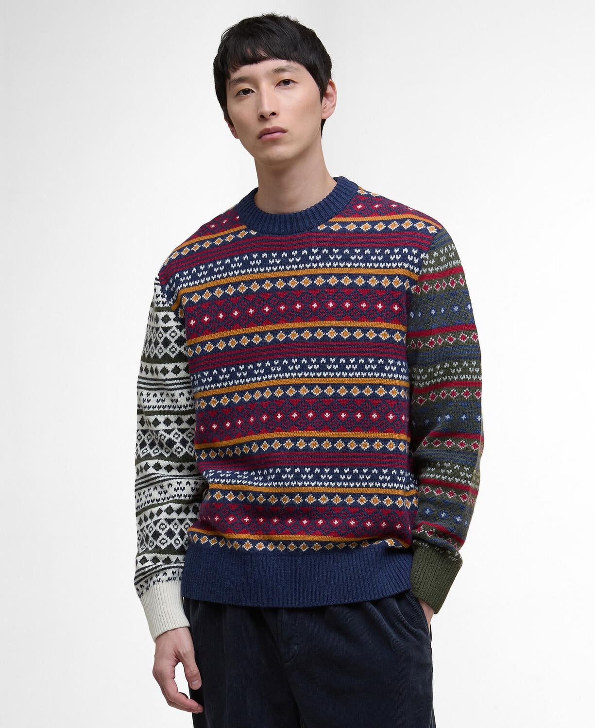 Barbour Patchwork Fair Isle Crew Neck Kazak