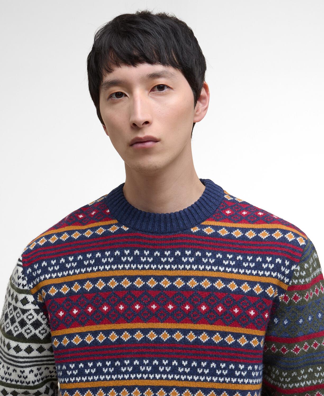 Barbour Patchwork Fair Isle Crew Neck Kazak